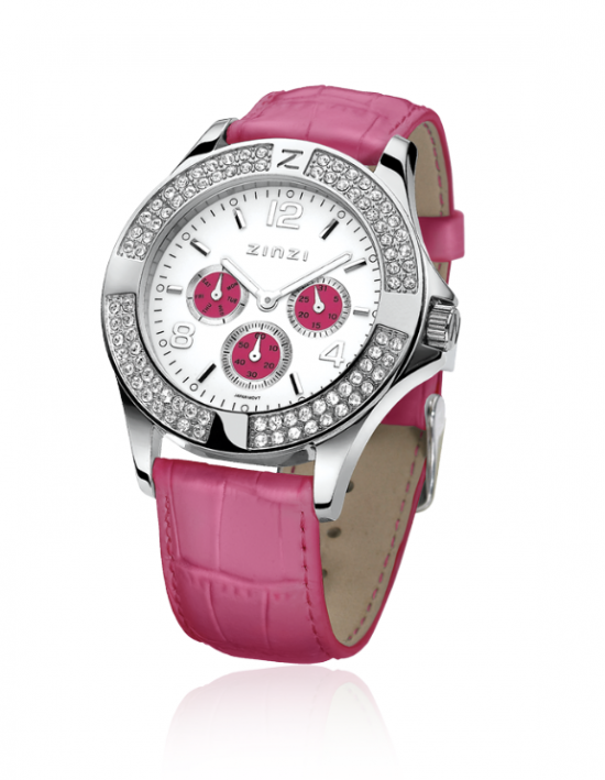 ZINZI Watch White Pink Dial Pink Strap UNO3R