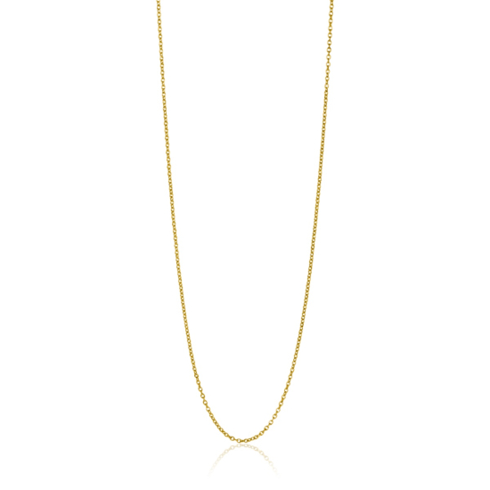 42cm ZINZI 14K Gold Anchor Necklace 0,9mm width ZGLA42-09