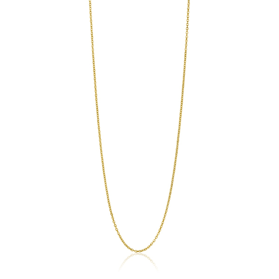 45cm ZINZI 14K Gold Anchor Necklace 0,9mm width ZGLA45-09