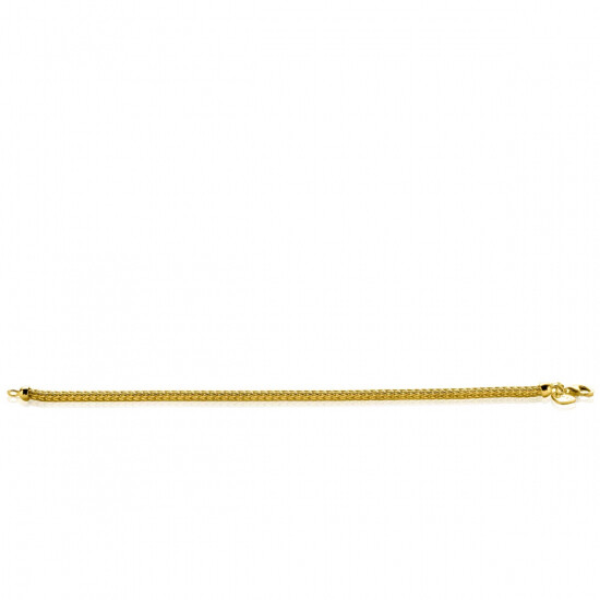 ZINZI Gold Plated Sterling Silver Chain Bracelet Foxtail width 3mm 19cm ZIA1287G