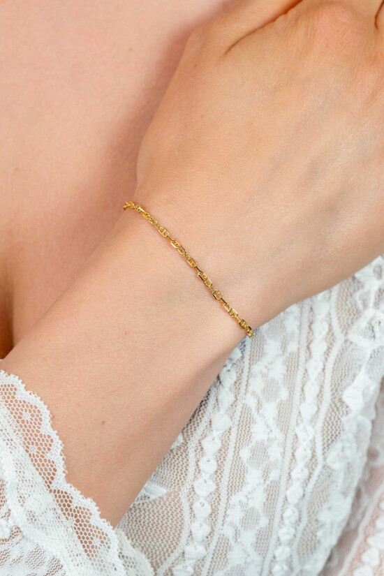 ZINZI zlv.armband gg.verg.massieve marine schakels