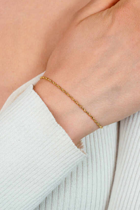 ZINZI zlv. armband geel verguld fantasie