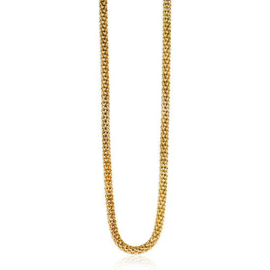 ZINZI Gold Plated Sterling Silver Chain Necklace width 4,5mm 45cm ZIC1057G