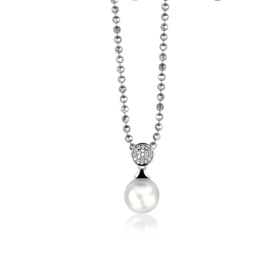 ZINZI Sterling Silver Pearl Pendant White ZIH1151