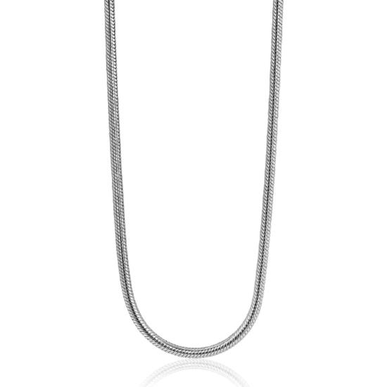 ZINZI Sterling Silver Snake Necklace 1,5mm width 50cm ZISL15-50