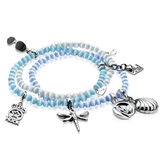 ZINZI Stretch Bracelet One-size Turquoise for Charms CH-A25T