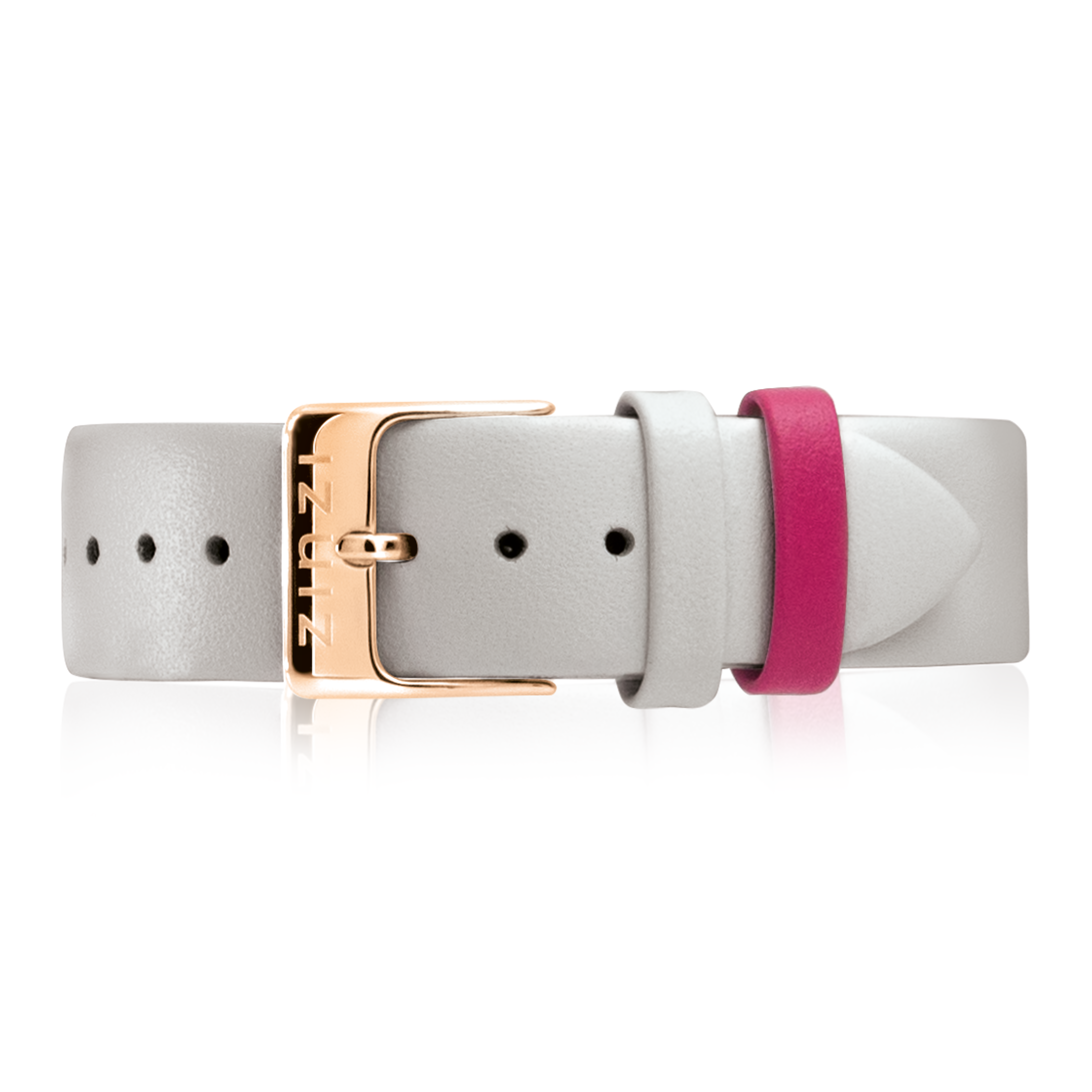 ZINZI Retro Light Grey Leather Strap 18mm RETBAND21
