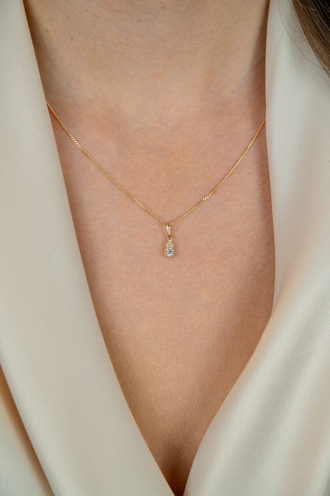 ZINZI GOLD hanger fantasie zirconia's