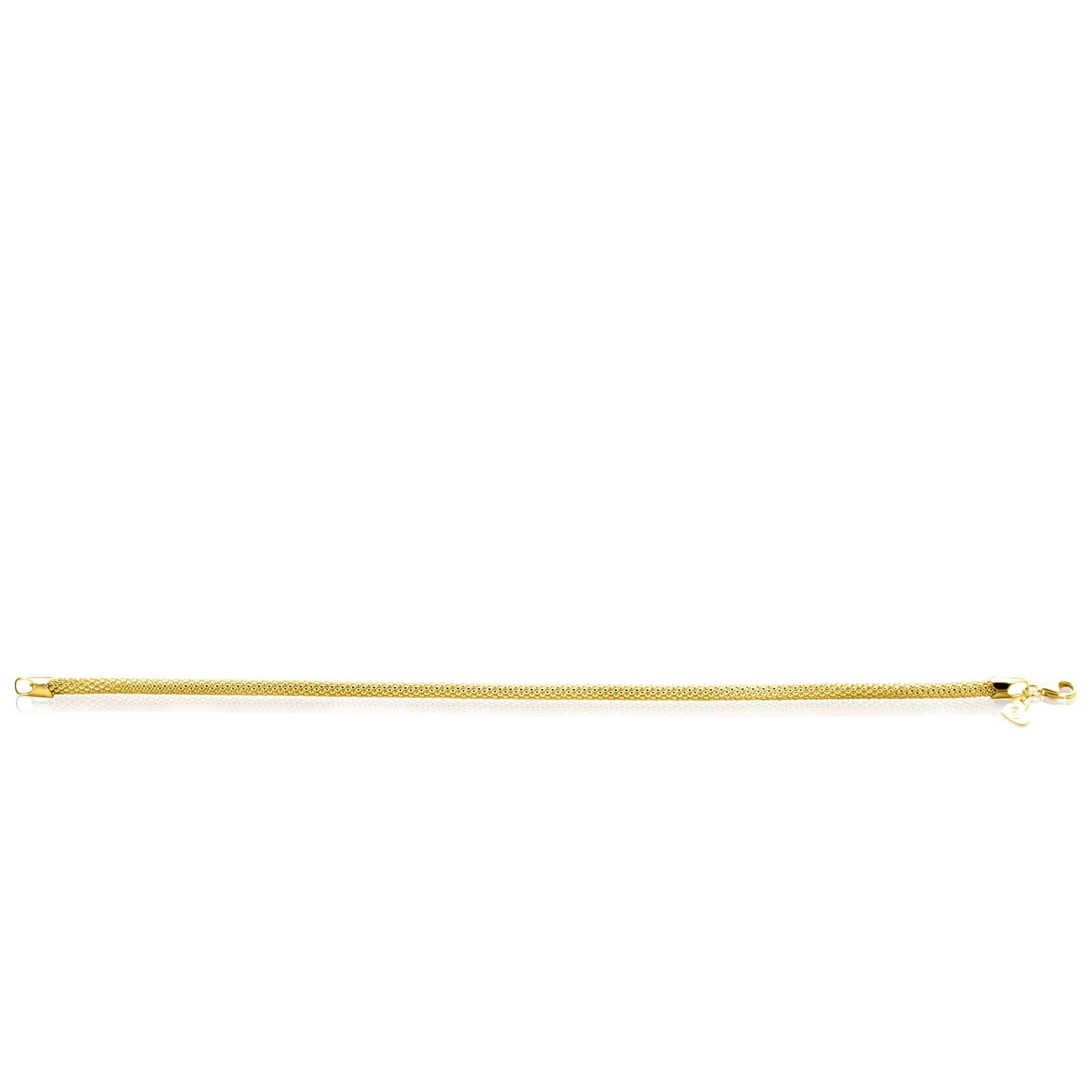 ZINZI 14K Gold Popcorn Chain Bracelet 3mm width 18,5cm ZGA380