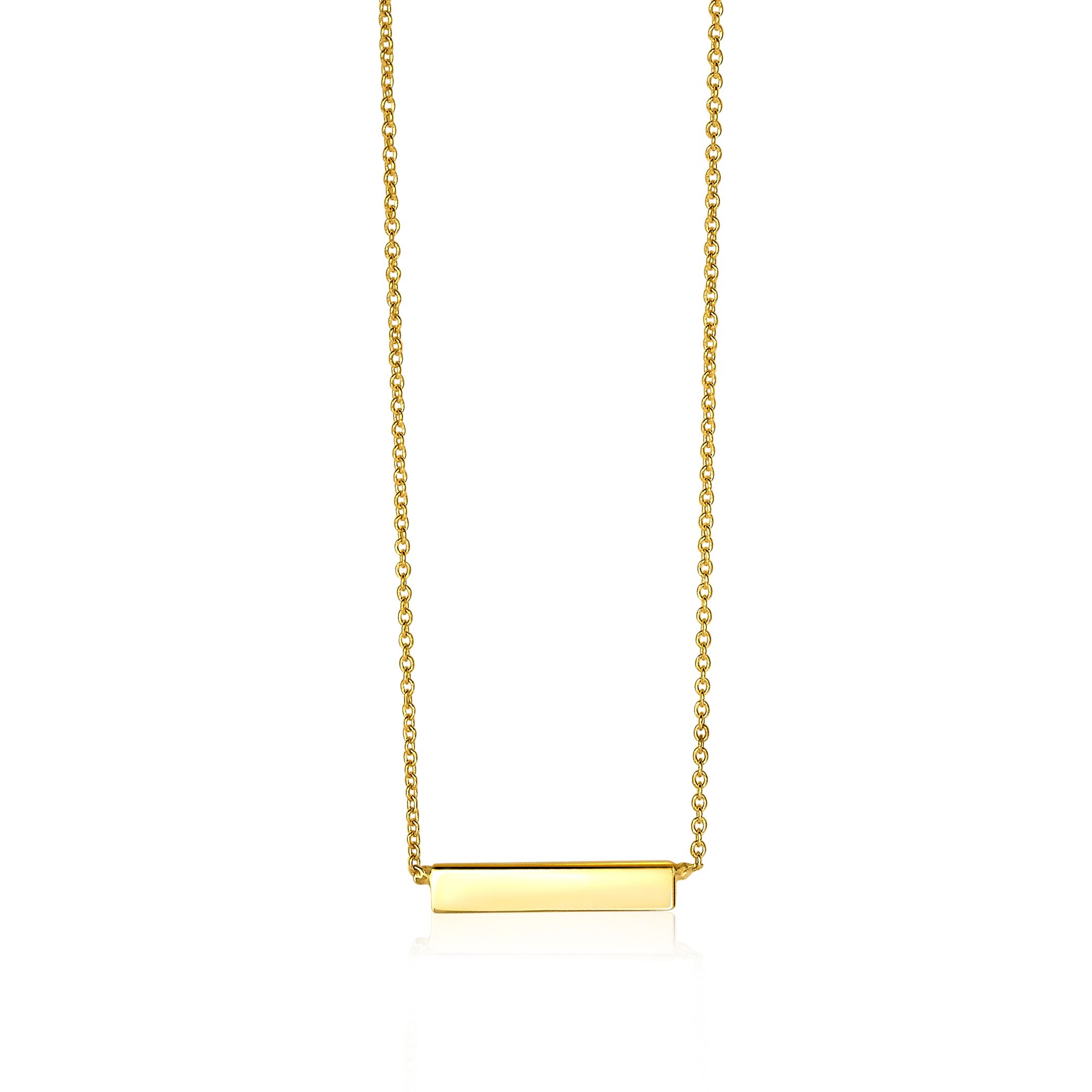 ZINZI 14K Gold Necklace Bar 42cm ZGC176