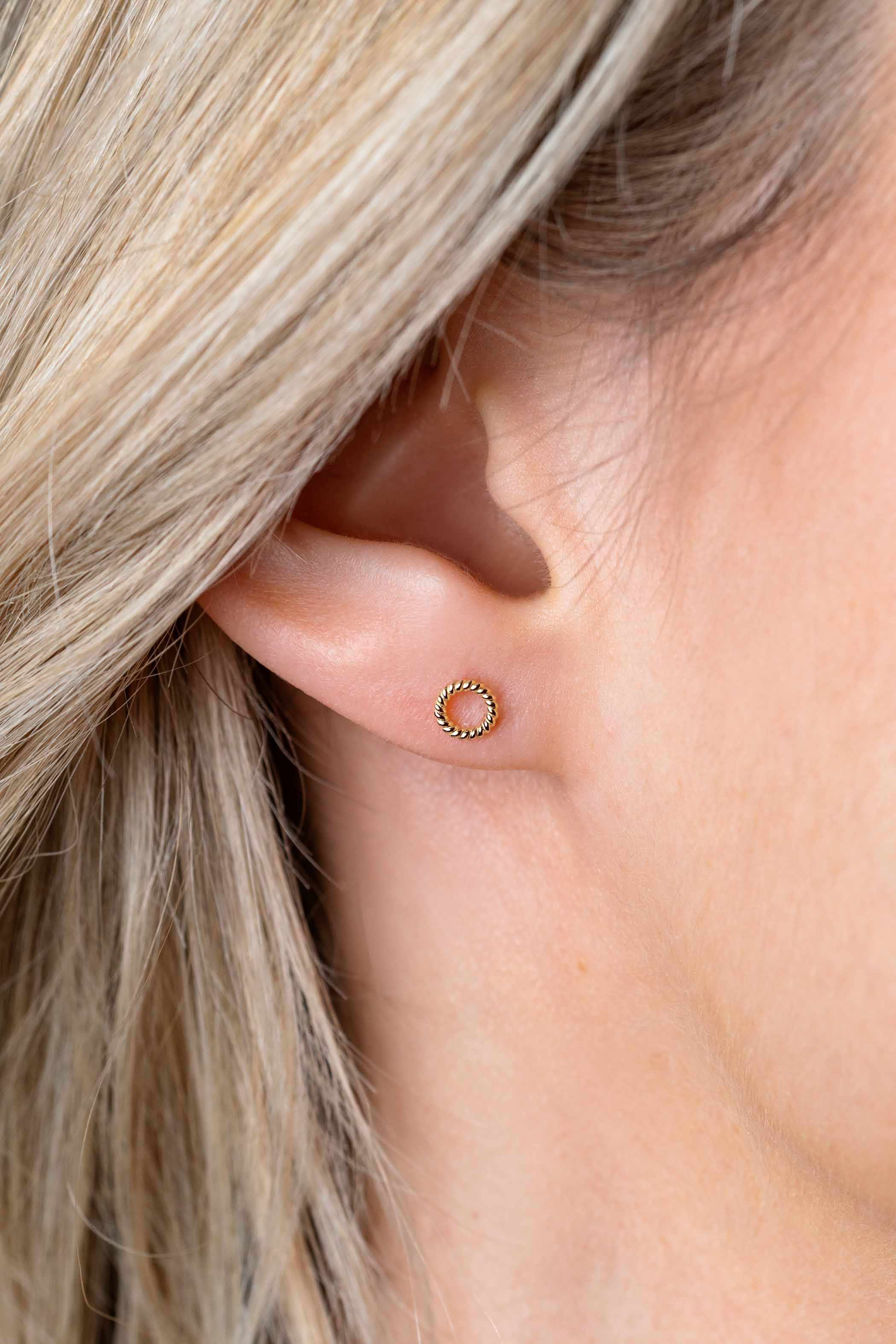 Open Circle Twist Earring