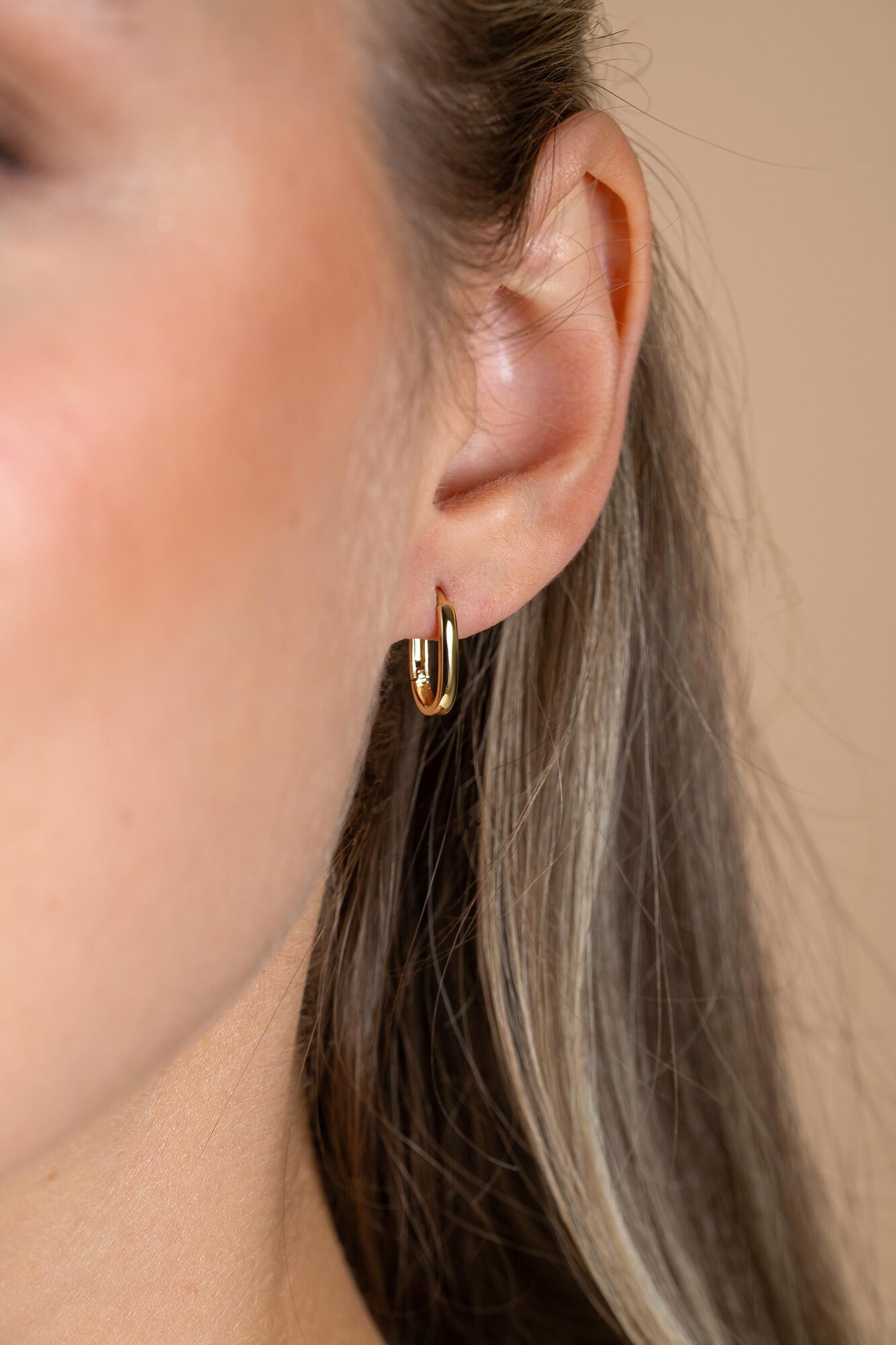 ZINZI GOLD klapcreolen ovaal 13x2mm