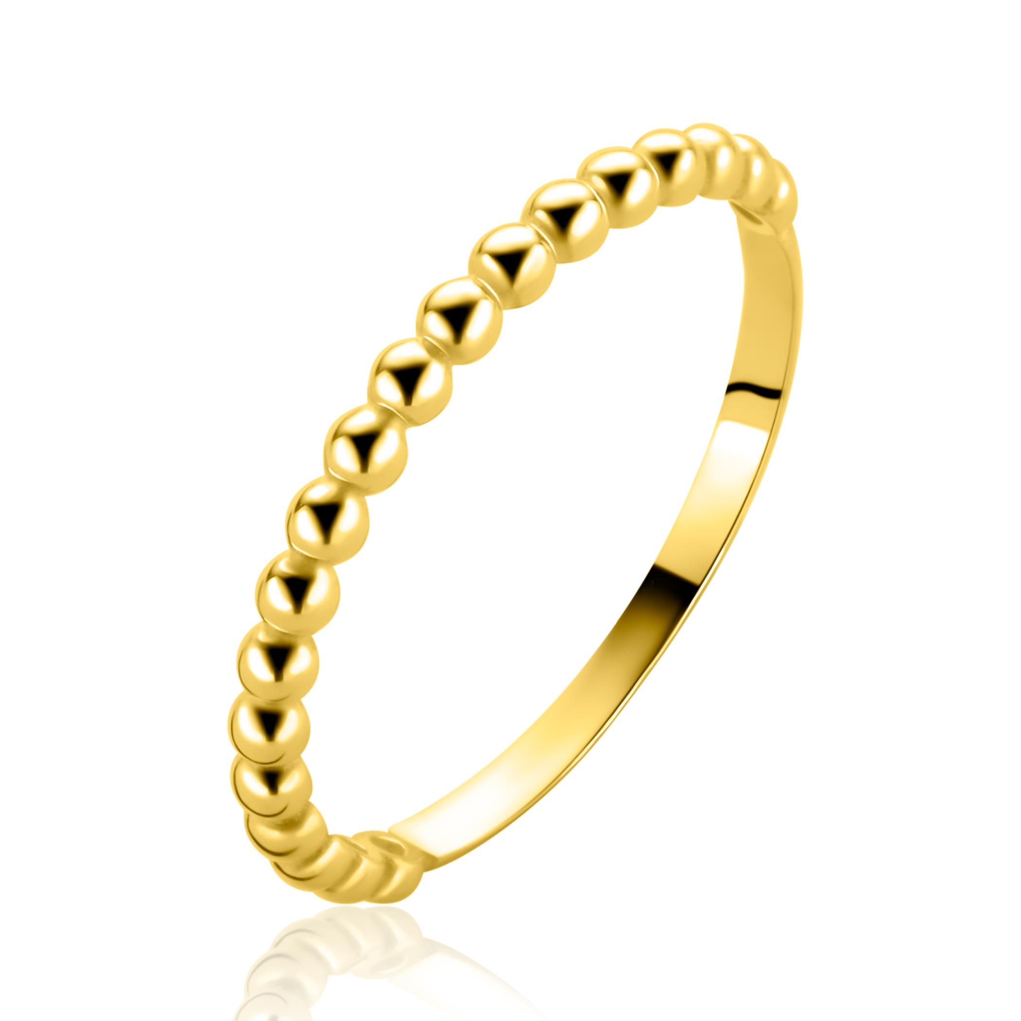 ZINZI Gold ring bolletjes mt.54
