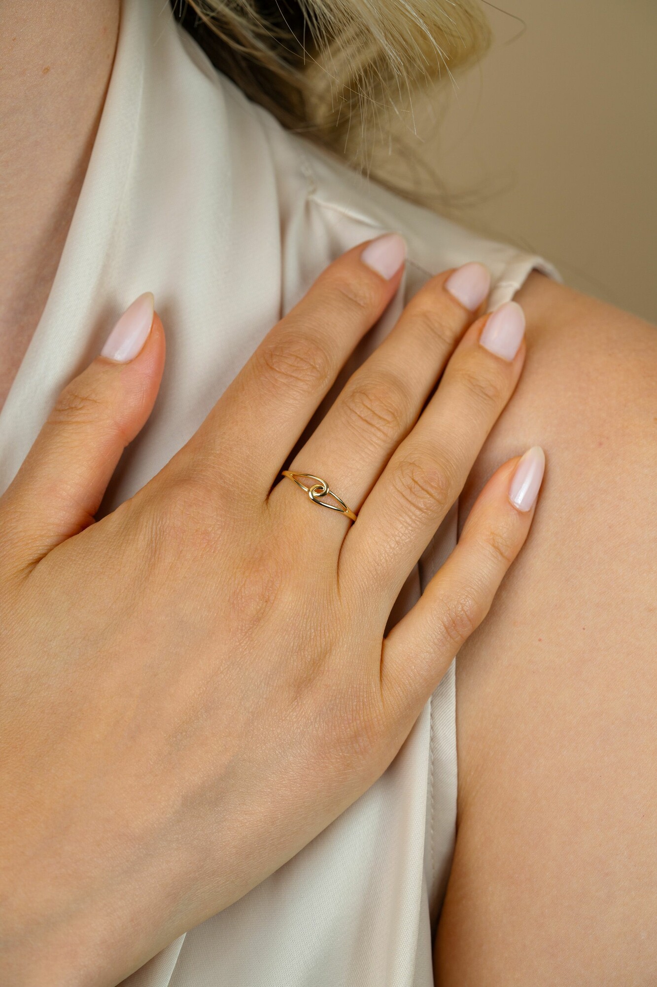 ZINZI GOLD ring slagmodel verbonden maat 58
