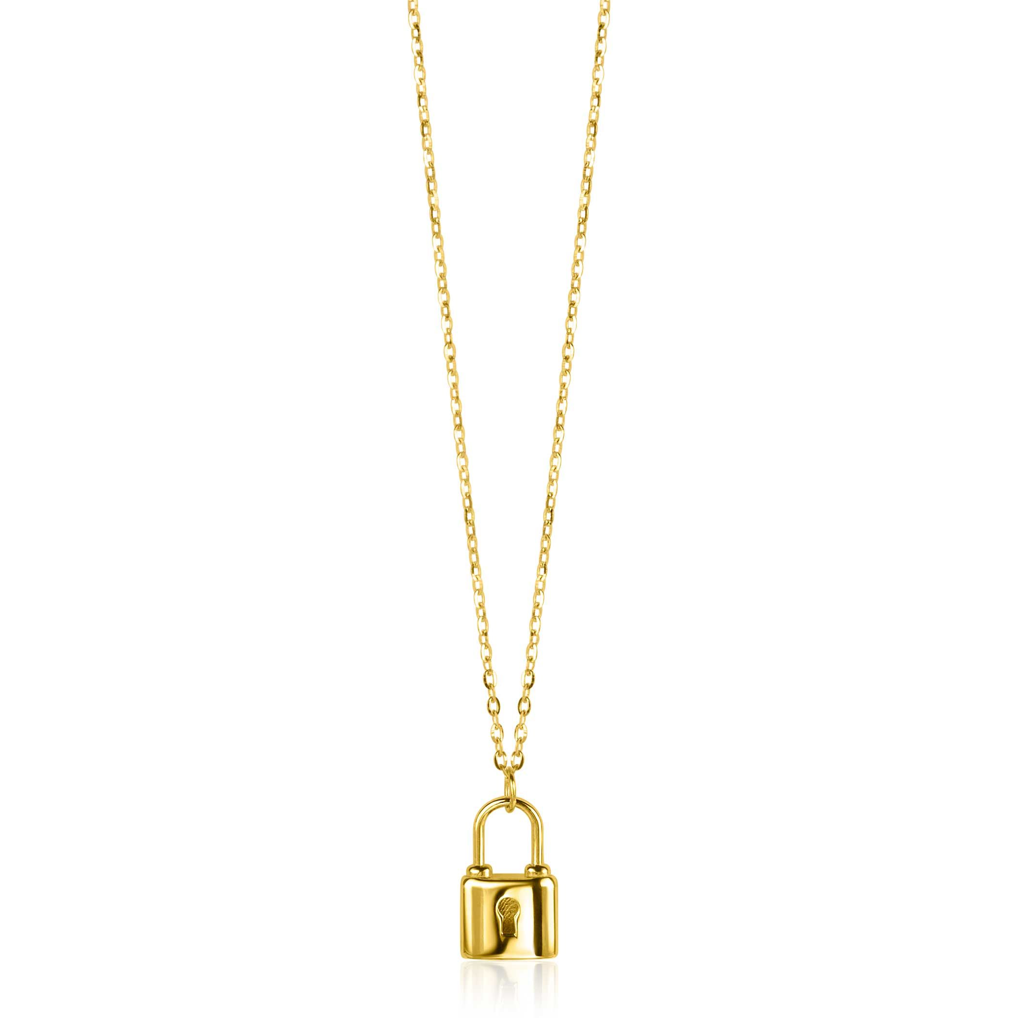 ZINZI 14K Gold Necklace Lock 14mm 45cm ZGC343