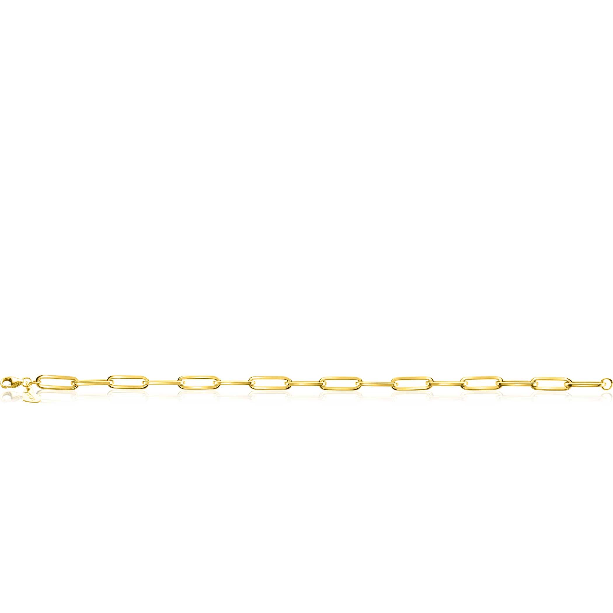 ZINZI 14K Gold Closed Forever Chain Bracelet 4,5mm width 18,5cm ZGA453