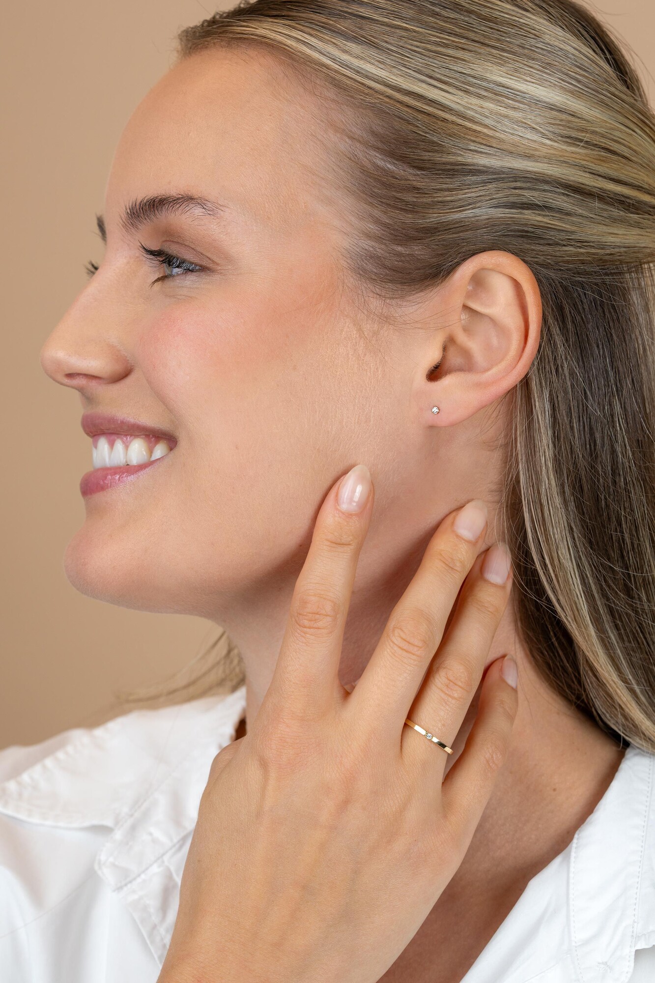 ZINZI GOLD rijring met 1 zirconia maat 58