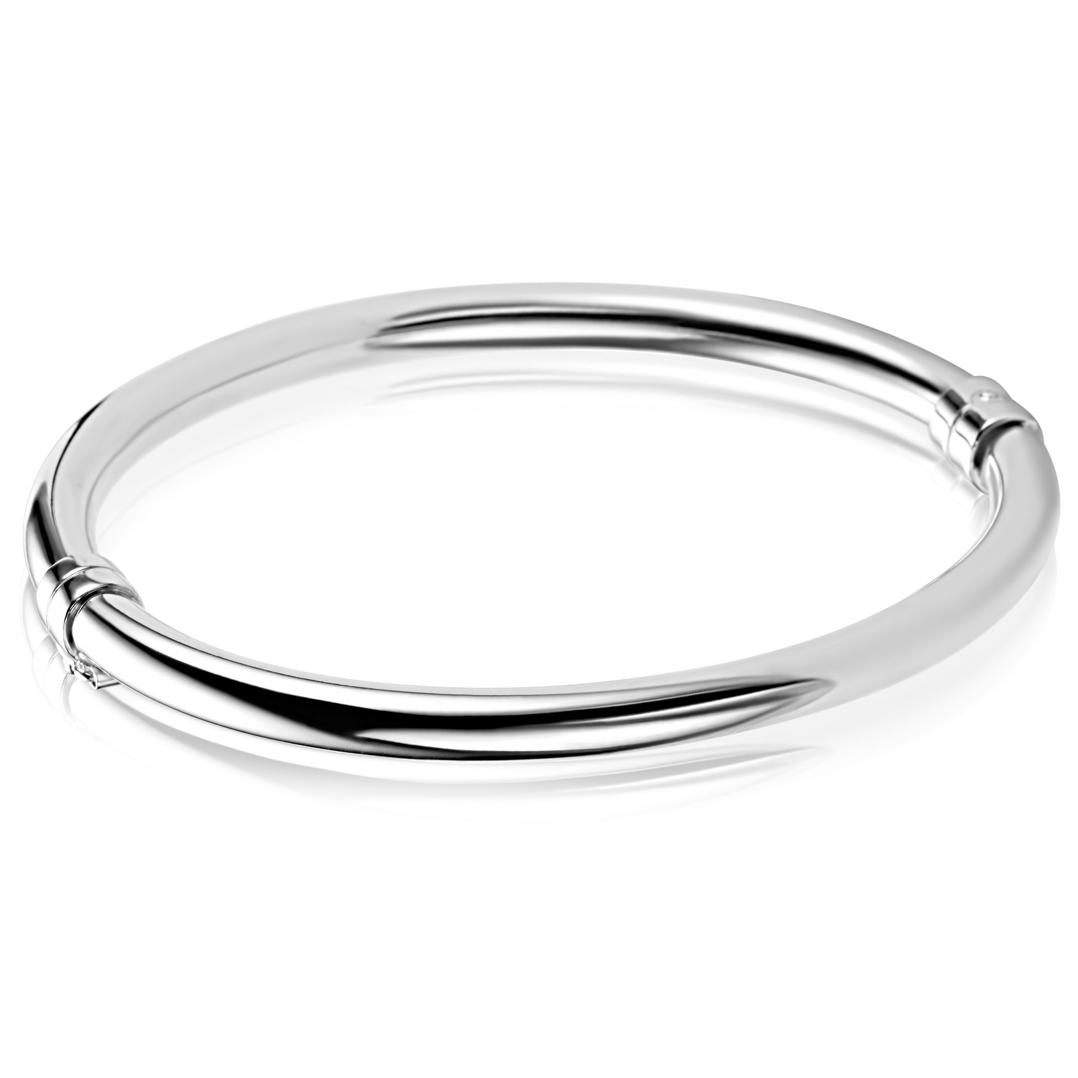 ZINZI zlv. bangle armband rond glad 5mm