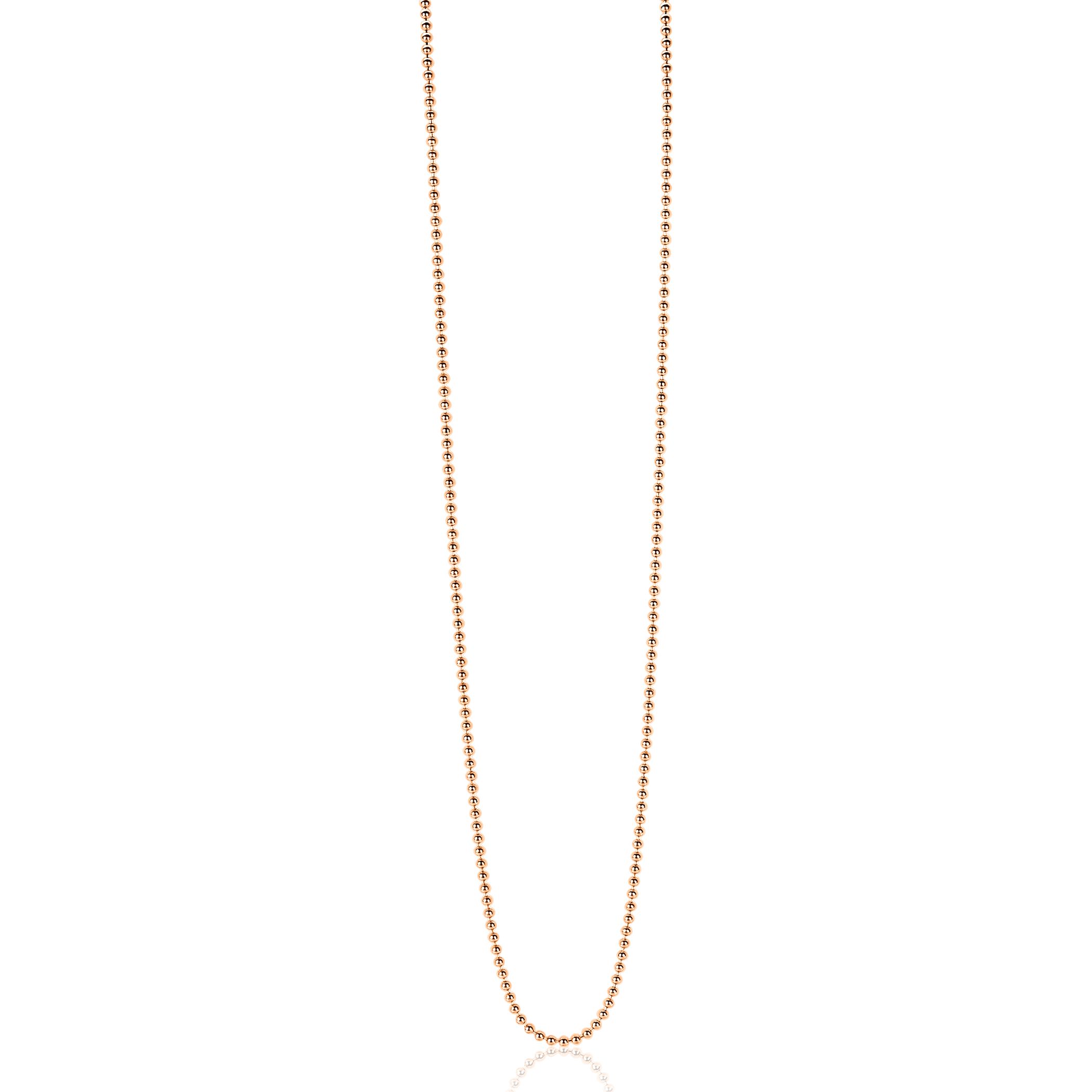 ZINZI zlv. bol collier 45 cm rosé verguld