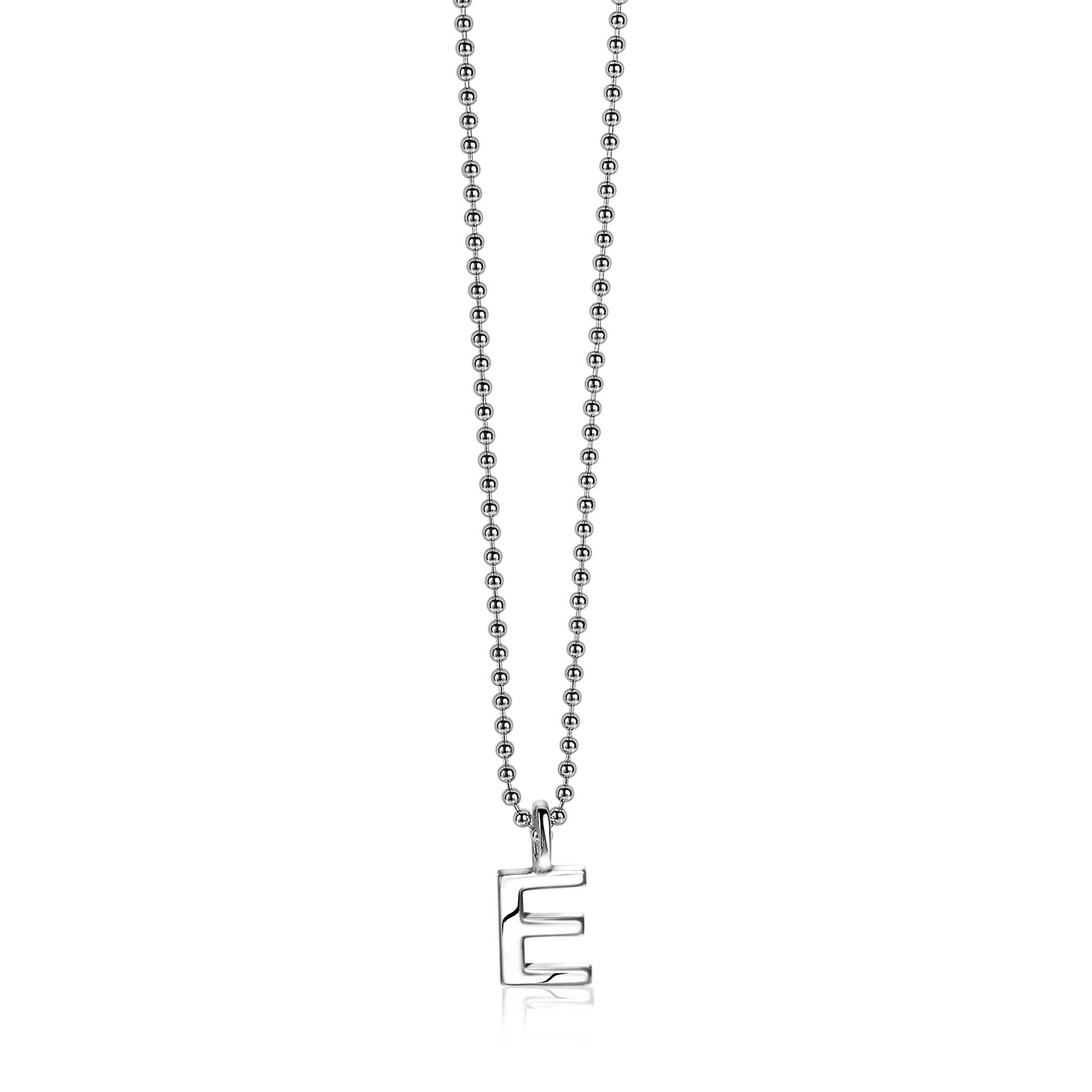 ZINZI Sterling Silver Letter Pendant E ZIH2140E