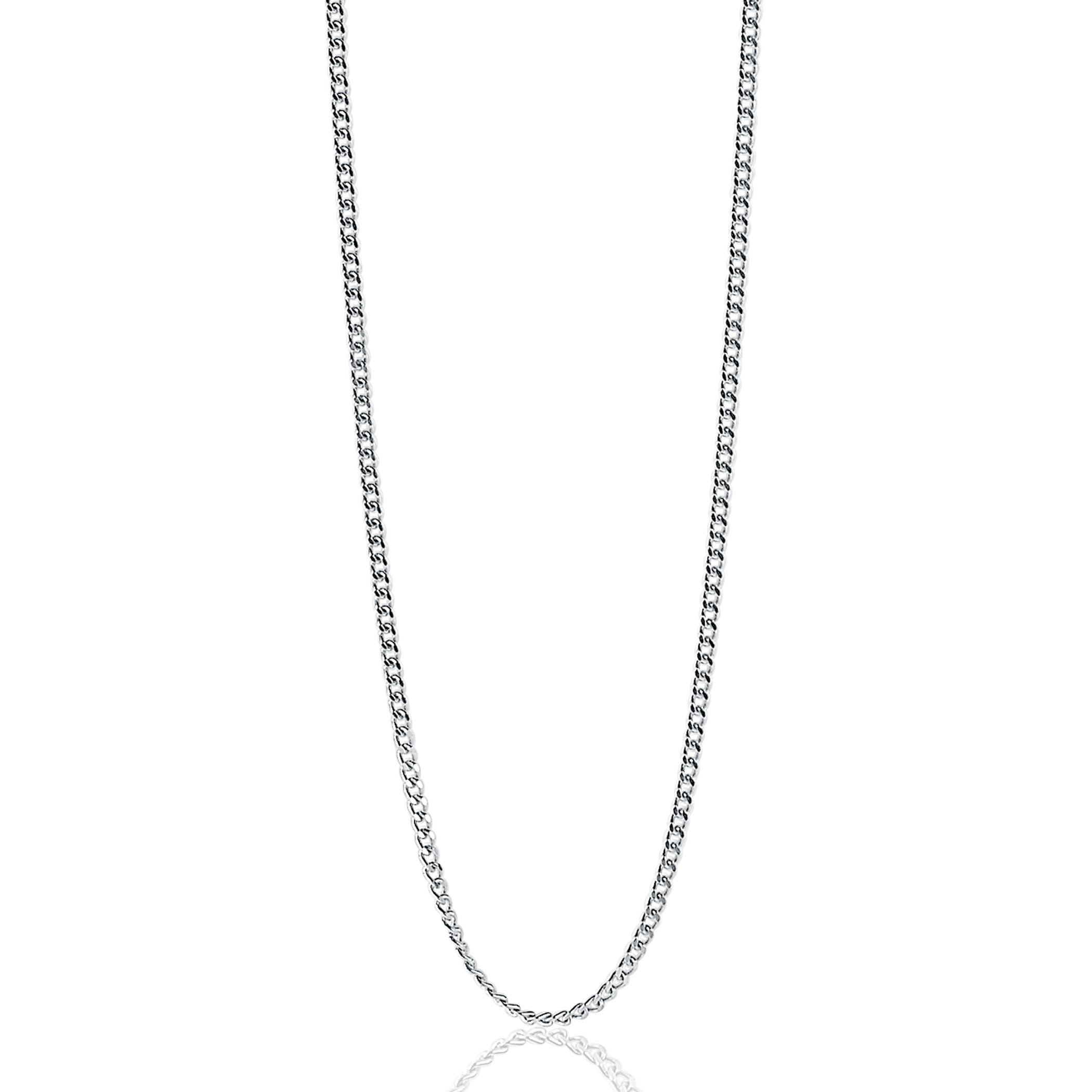 90cm ZINZI Sterling Silver Curb Chain Necklace ZILC-G90