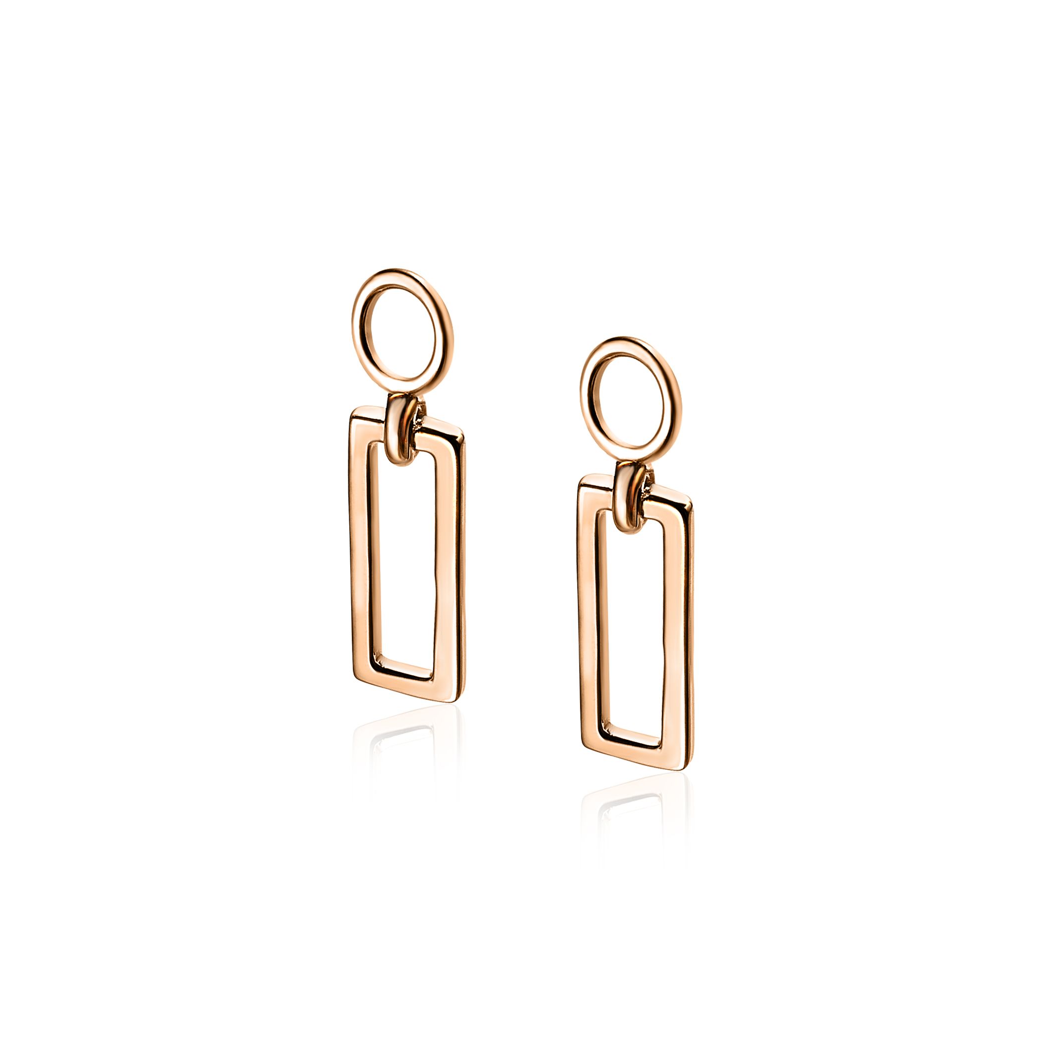 ZINZI Rose Plated Sterling Silver Earrings Pendants ZICH1692R (excl. hoop earrings)