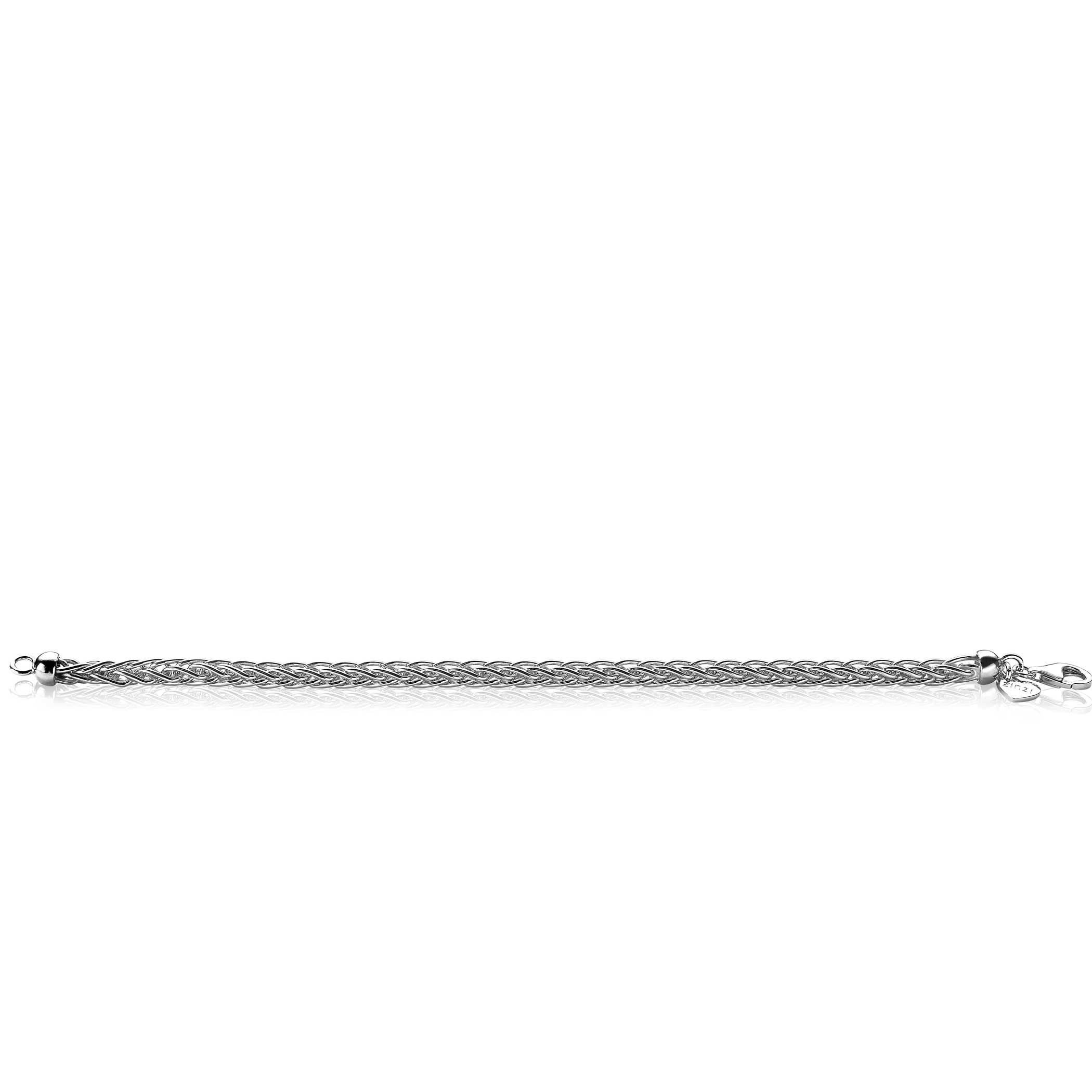 ZINZI Sterling Silver Chain Bracelet Foxtail width 5mm 19cm ZIA2214