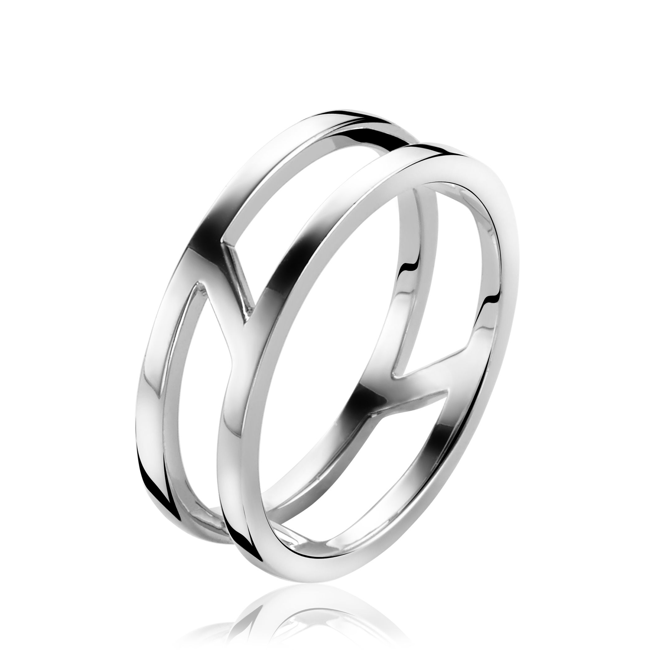 ZINZI Sterling Silver Ring Shiny Smooth 8mm ZIR1154