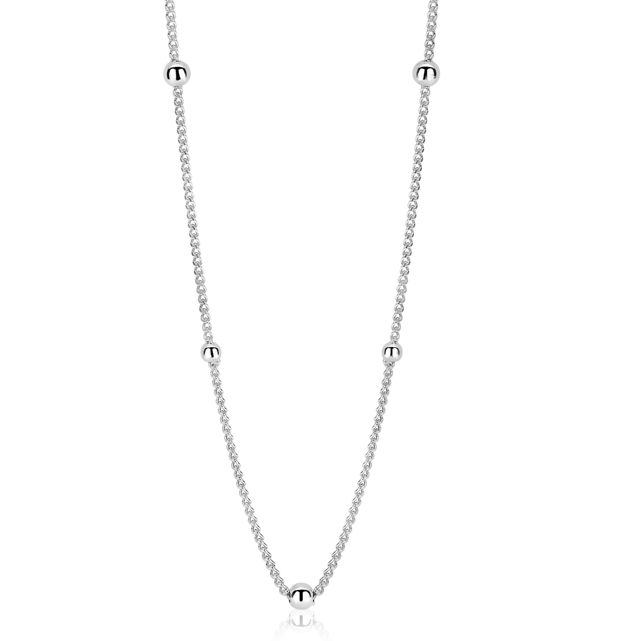 ZINZI Sterling Silver Curb Chain Necklace 45cm ZIC987
