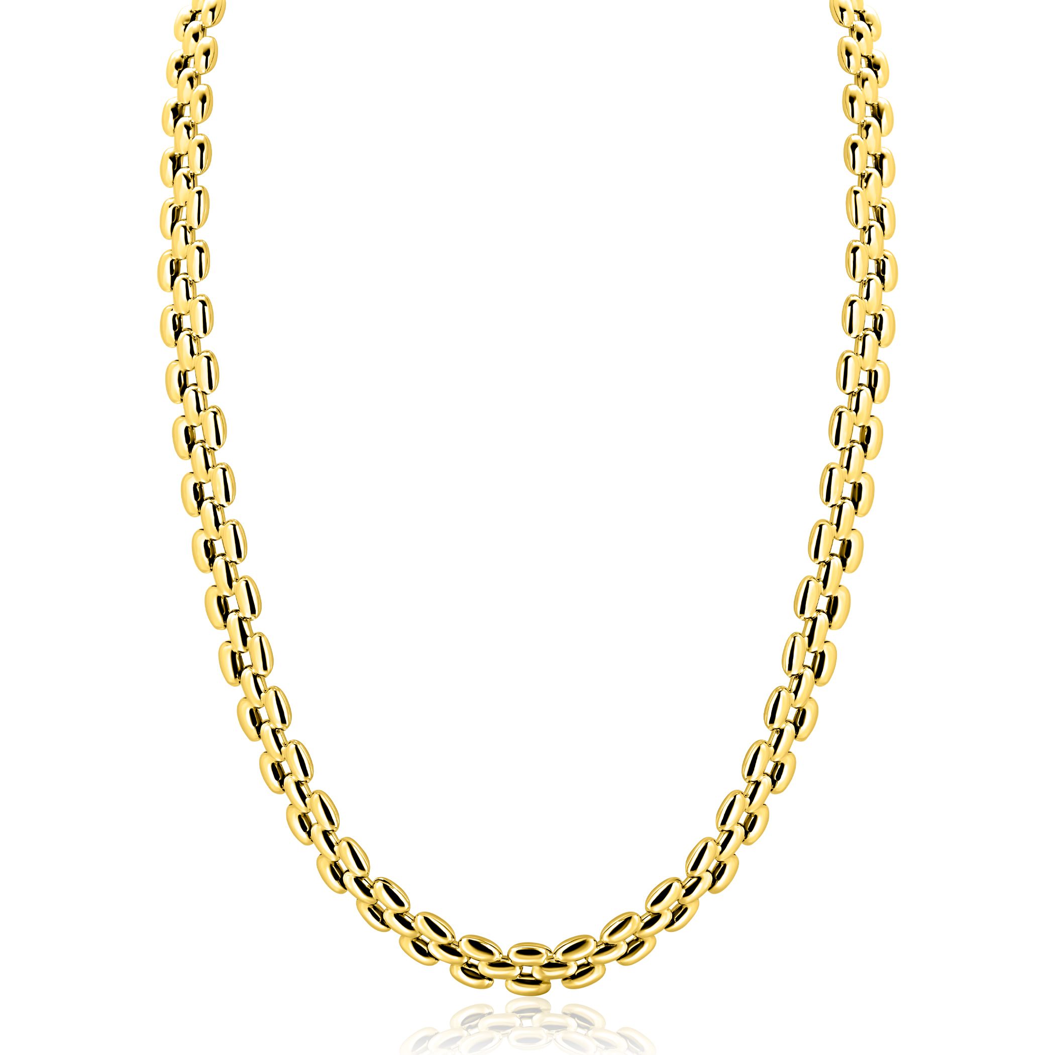 ZINZI zlv. collier gg.verg.rolex-style breed 8mm 43cm