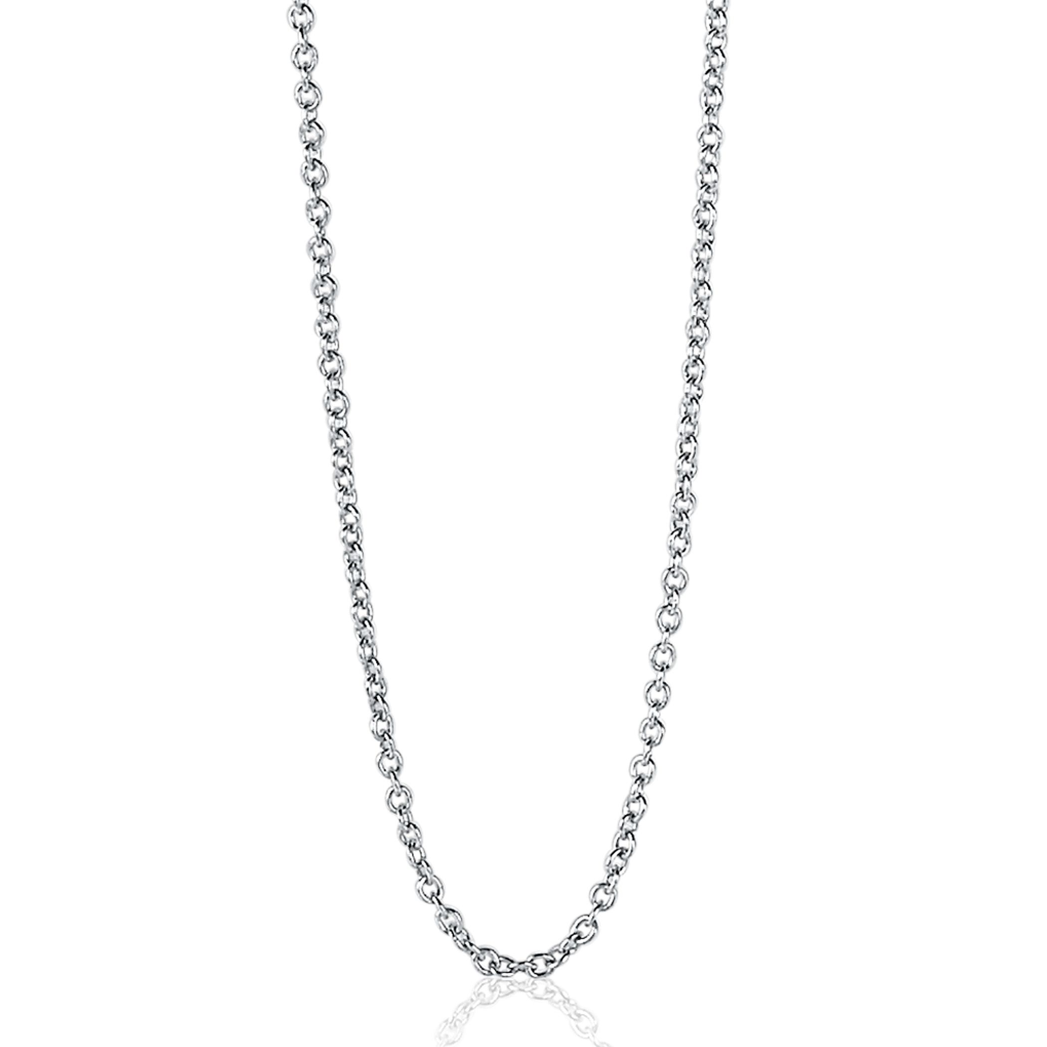 42cm ZINZI Sterling Silver Anchor Necklace ZILC-A42