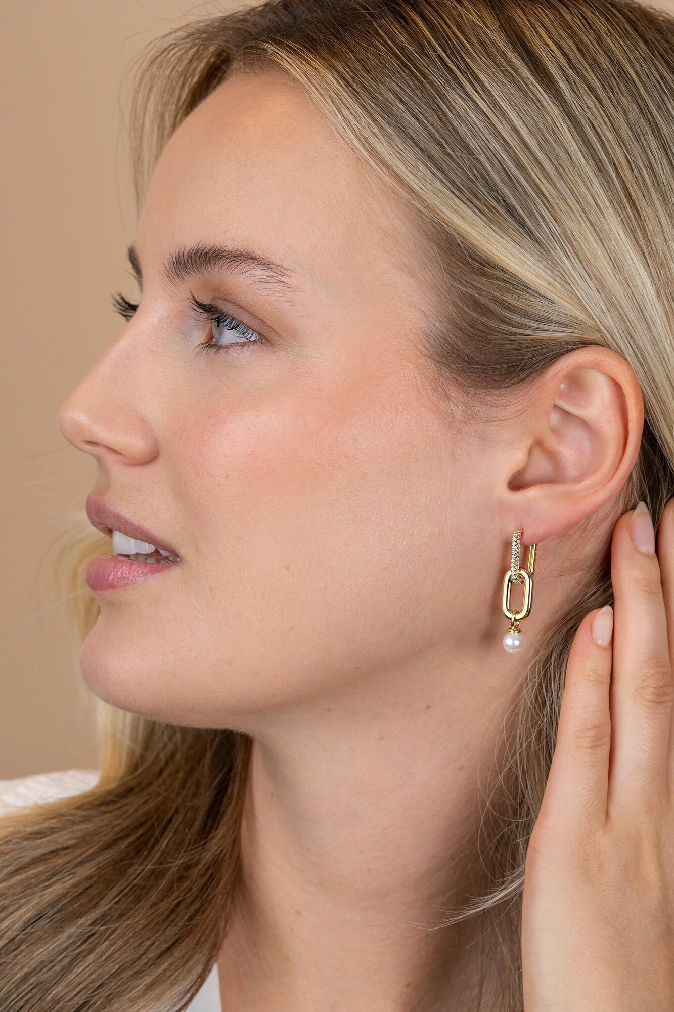 ZINZI zlv.oorbedels gg.verg.ovaal open en parel 6mm