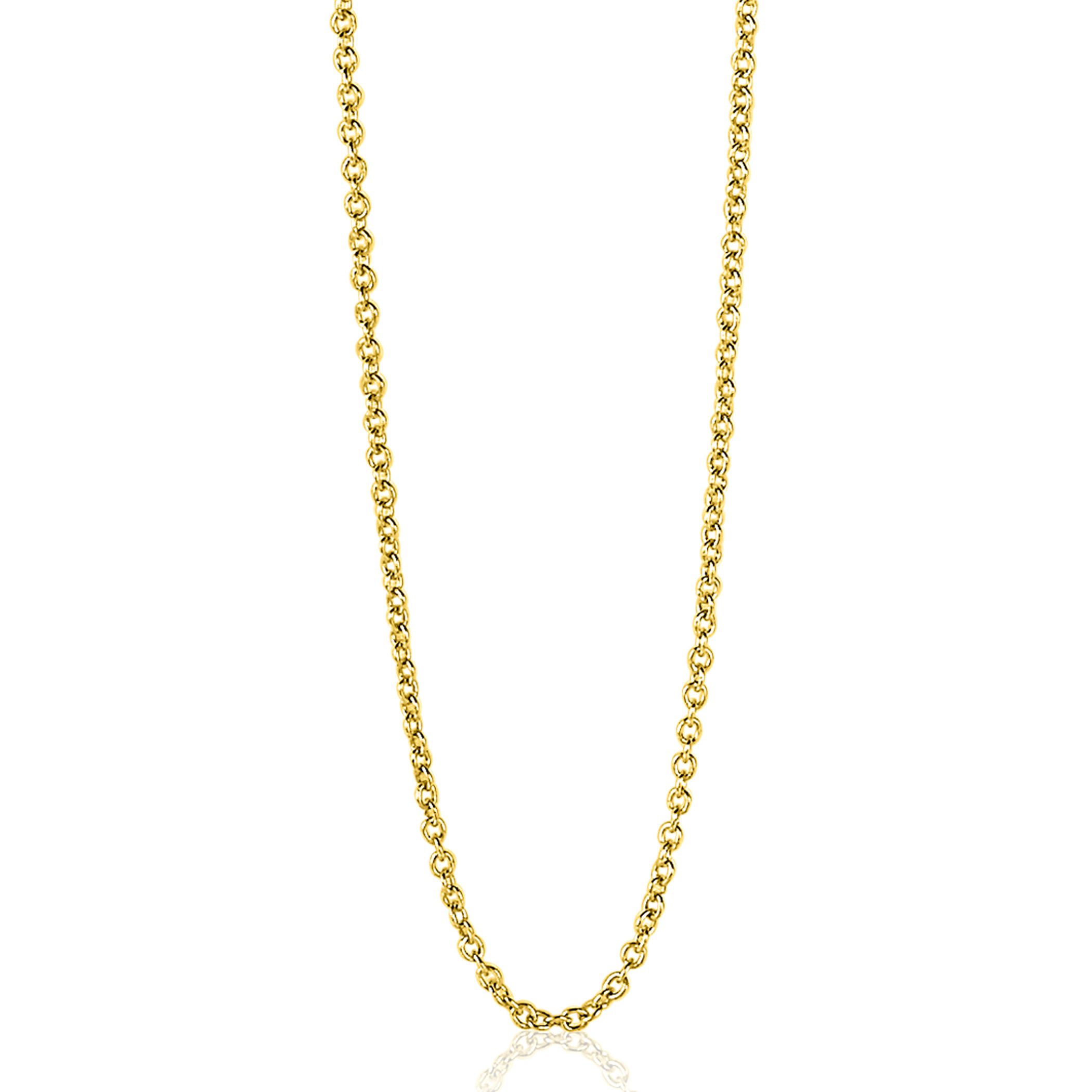 42cm ZINZI Gold Plated Sterling Silver Anchor Necklace ZILC-A42G