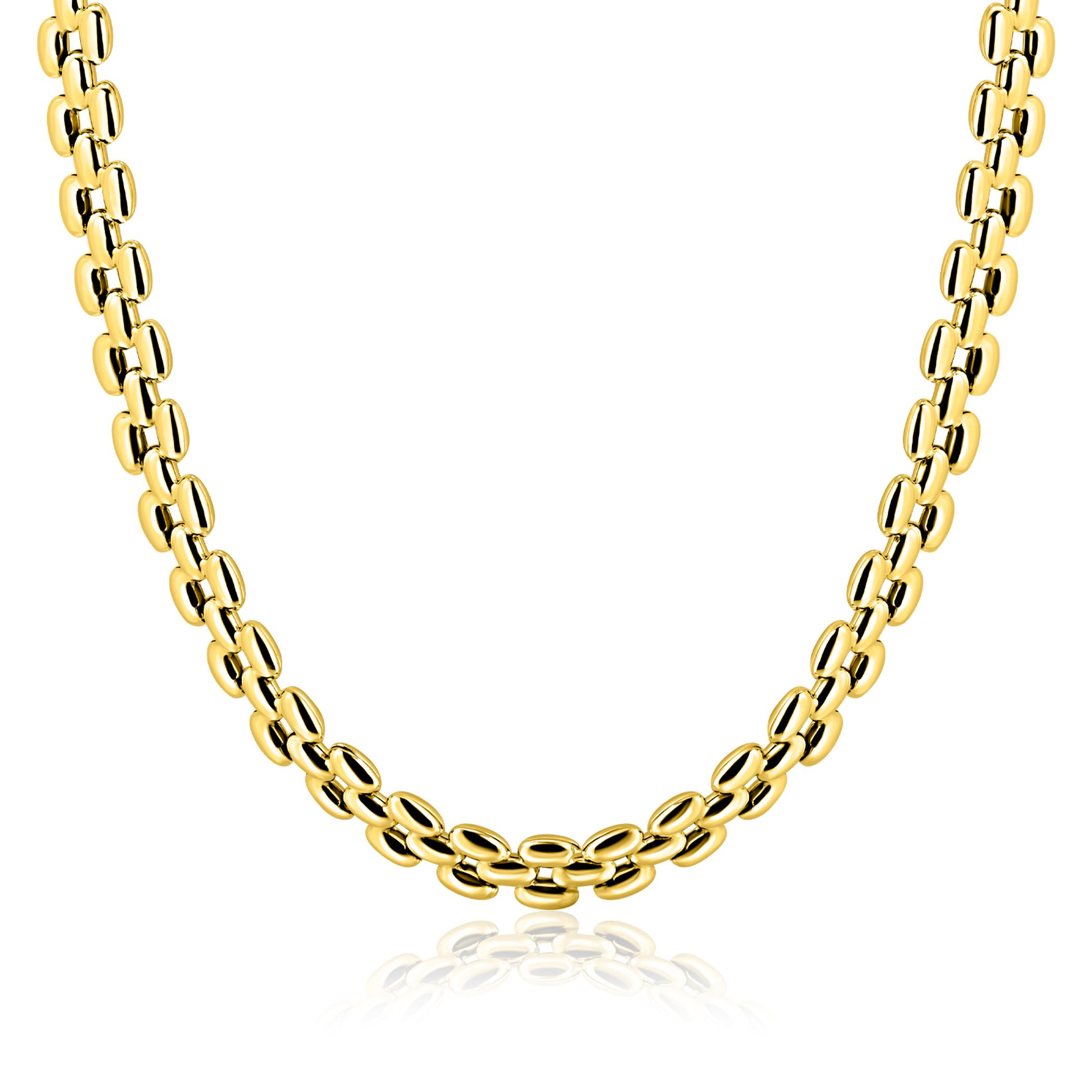 ZINZI zlv. collier gg.verg.rolex-style breed 8mm 43cm