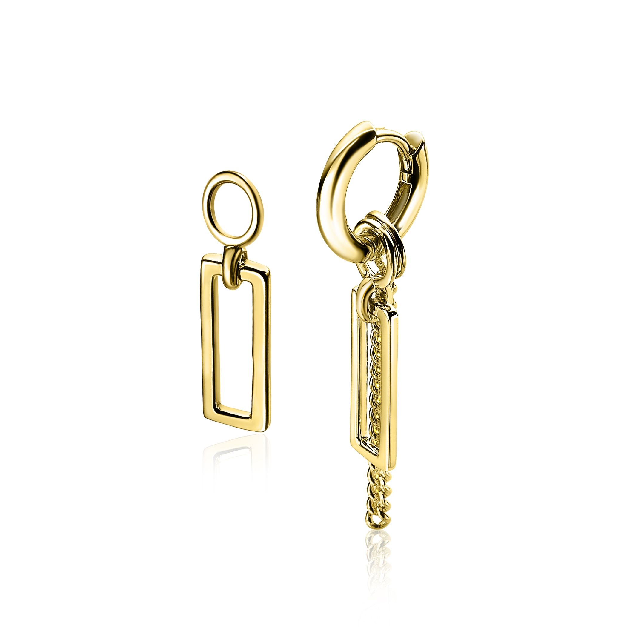 ZINZI Gold Plated Sterling Silver Earrings Pendants ZICH1692G (excl. hoop earrings)