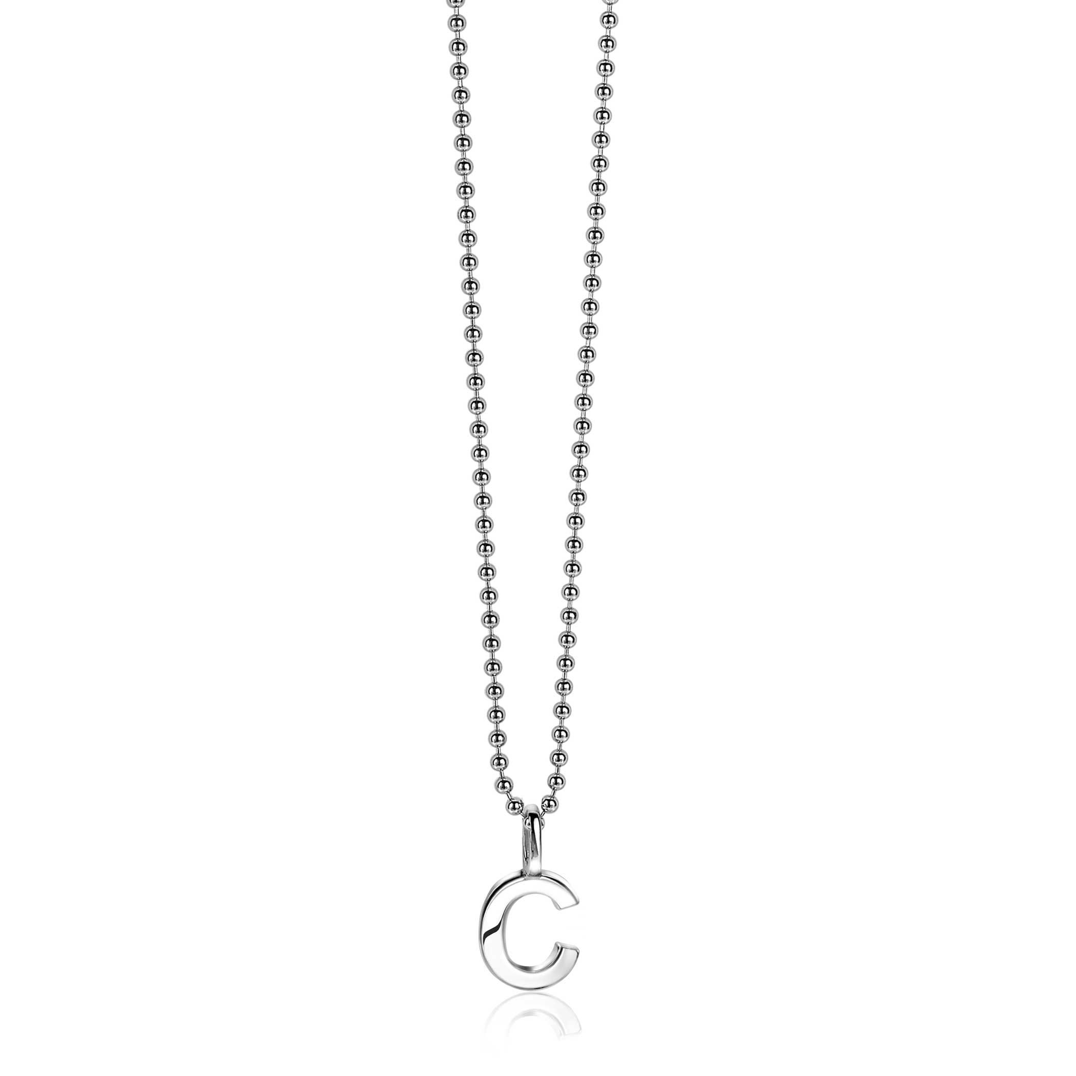 ZINZI Sterling Silver Letter Pendant C ZIH2140C