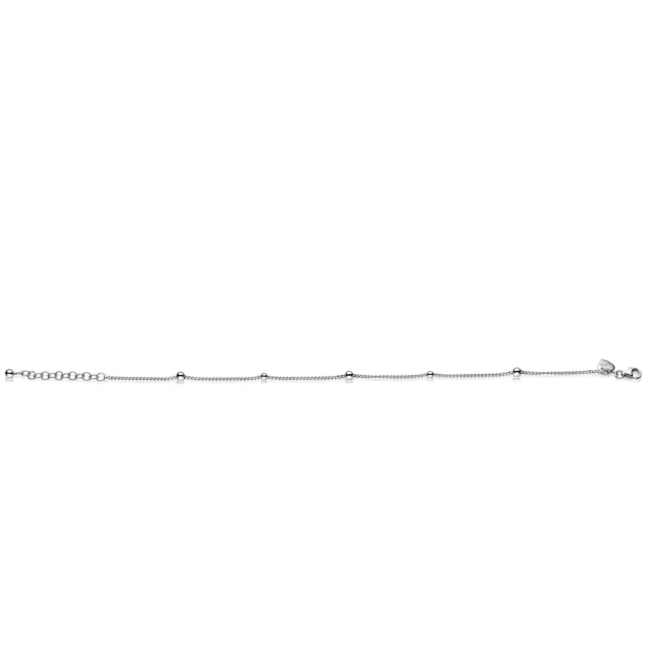 ZINZI Sterling Silver Anklet Beads 23+4cm ZIE987