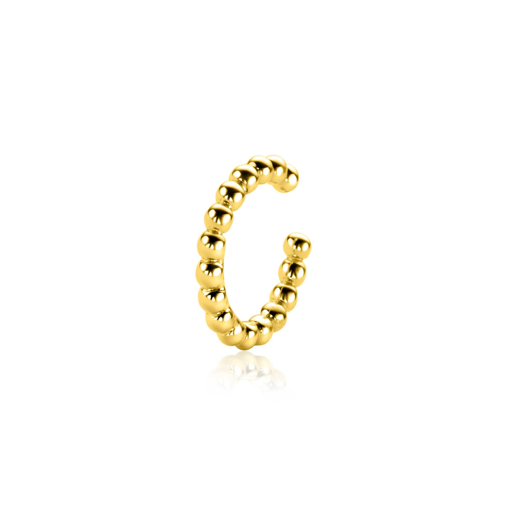 14mm ZINZI Gold Plated Sterling Silver Ear Cuff Bead (price per piece) ZIO-CUFF2G