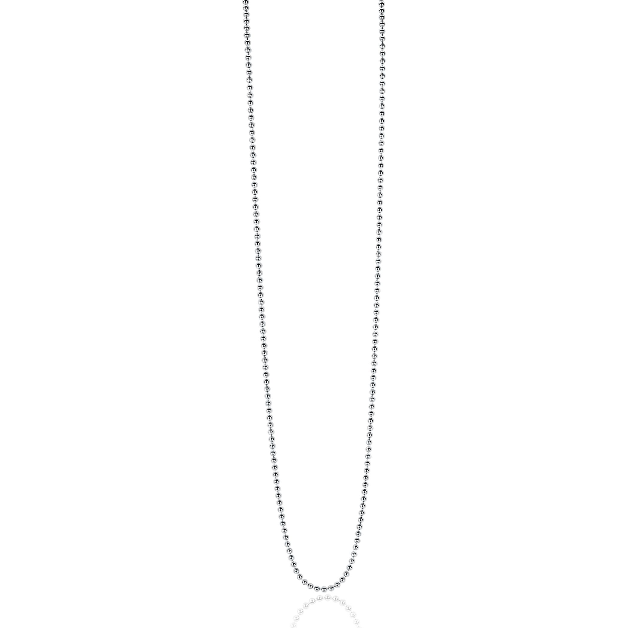 42cm ZINZI Sterling Silver Beads Necklace ZILC-B42