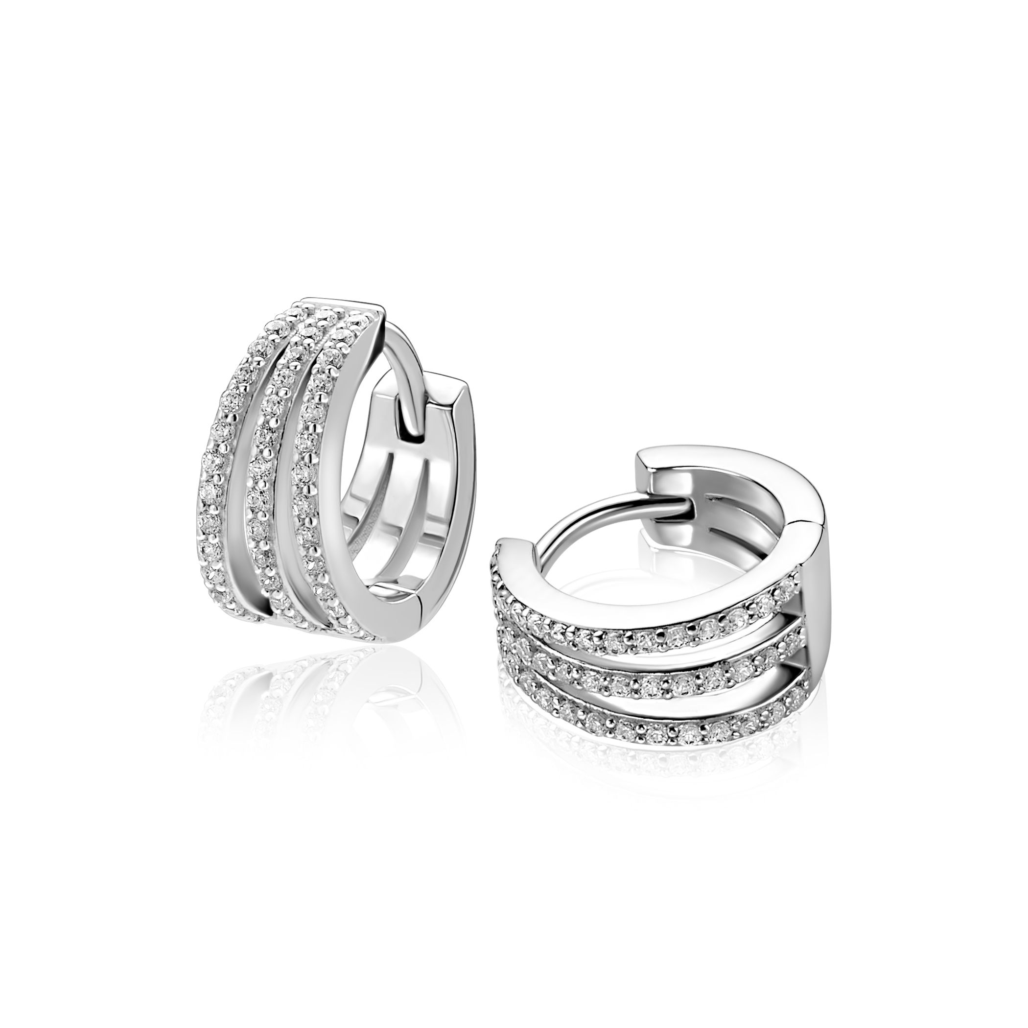 ZINZI zlv. klapcreolen multilook 3 banen zirc.13mm
