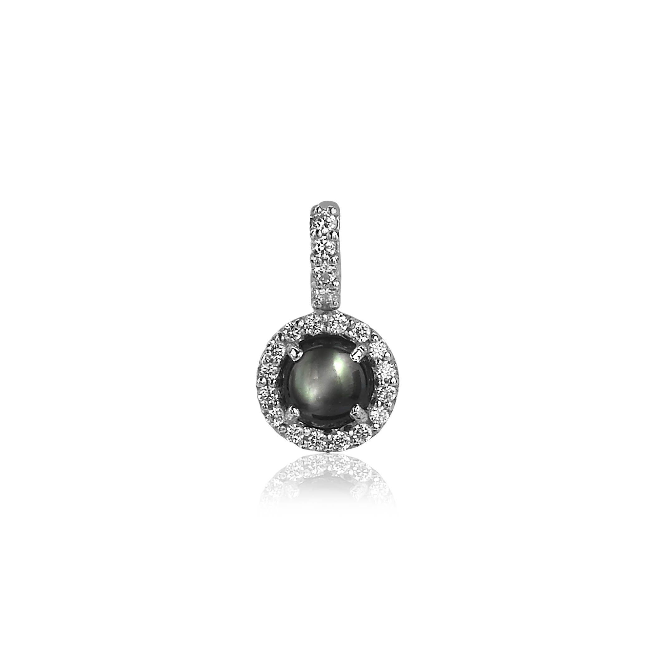 ZINZI Sterling Silver Pendant Dark Grey Mother-of-Pearl ZIH1039Z