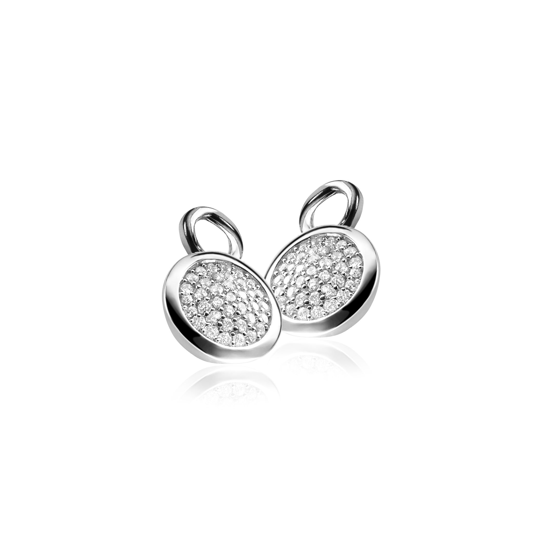 ZINZI Sterling Silver Earrings Pendants White ZICH1151 (excl. hoop earrings)