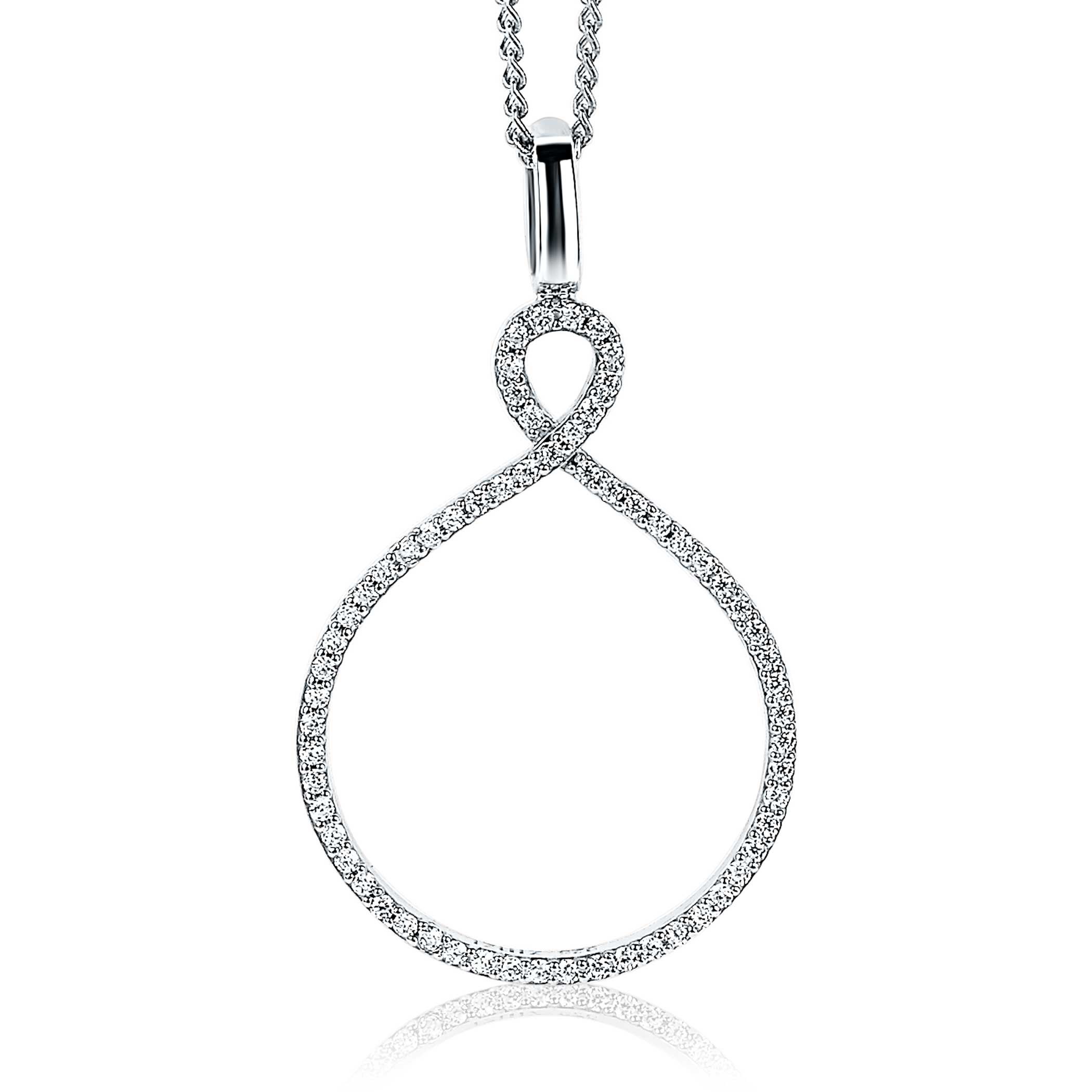 ZINZI Sterling Silver Infinity Pendant White ZIH1893