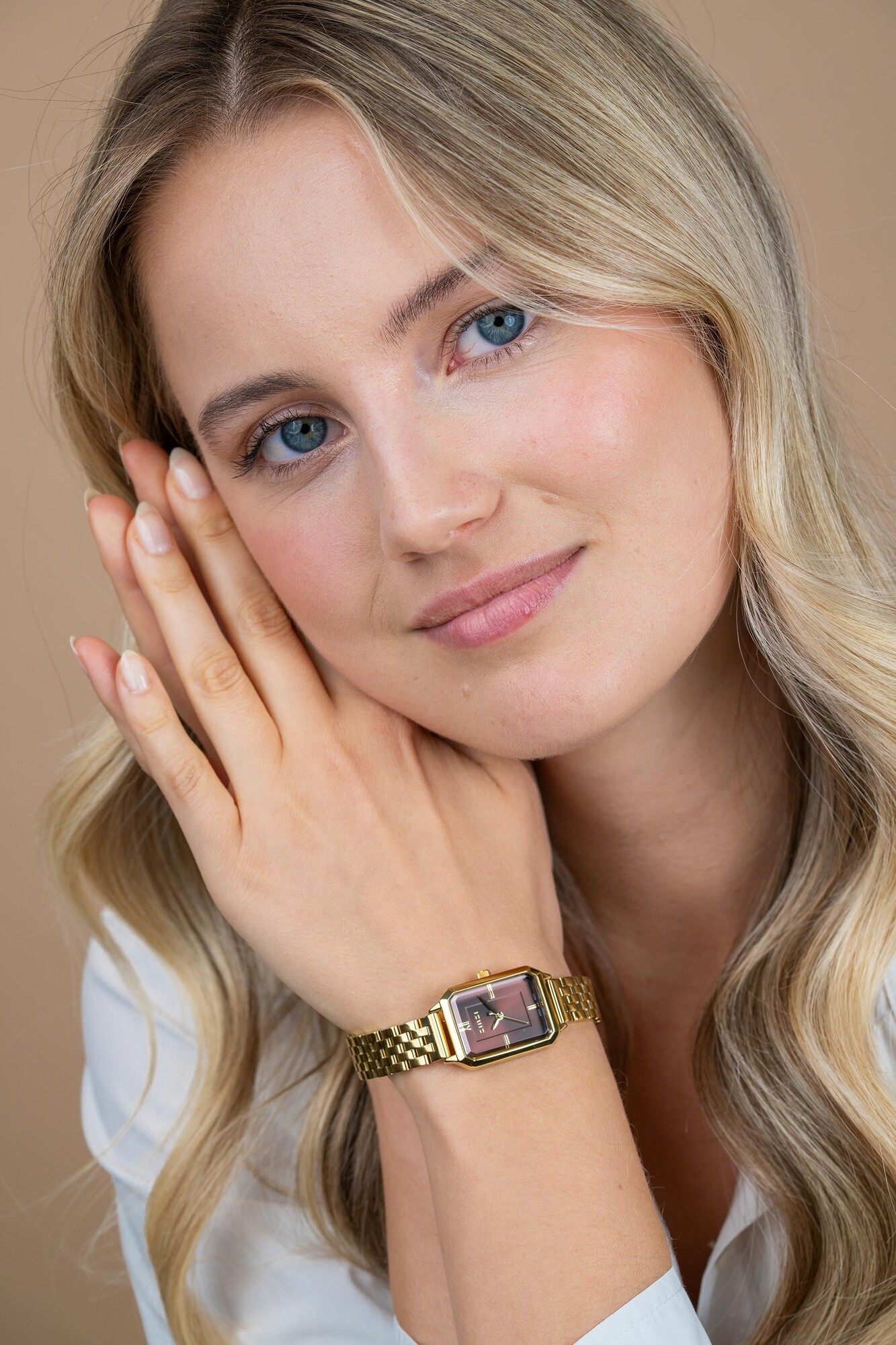 ZINZI Allure Watch 30mm Brown Colored Dial Gold Colored Case and Stainless Steel Band Japanese movement  ZIW2536