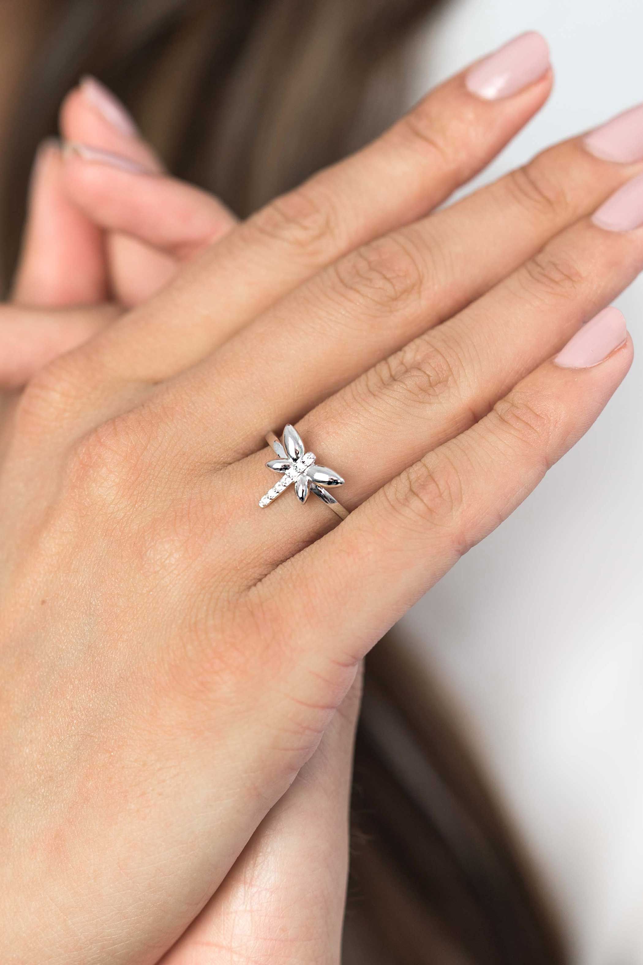 ZINZI Sterling Silver Ring Dragonfly ZIR1887