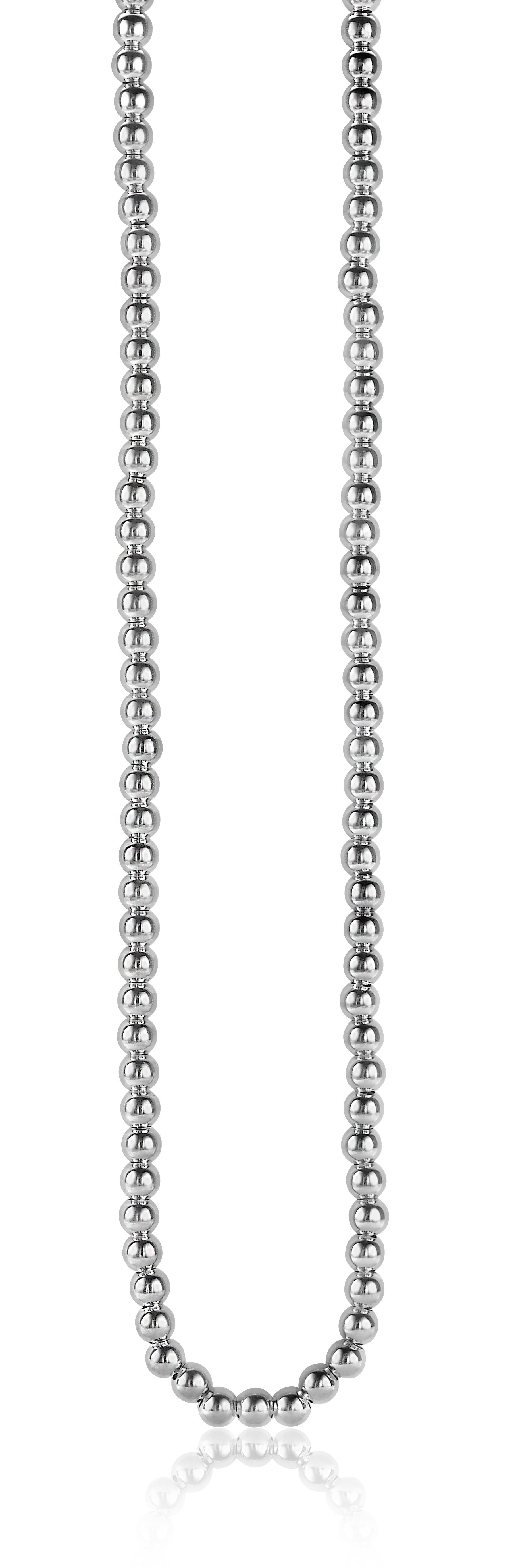 ZINZI Sterling Silver Beads Necklace width 4mm 45cm ZIC1010
