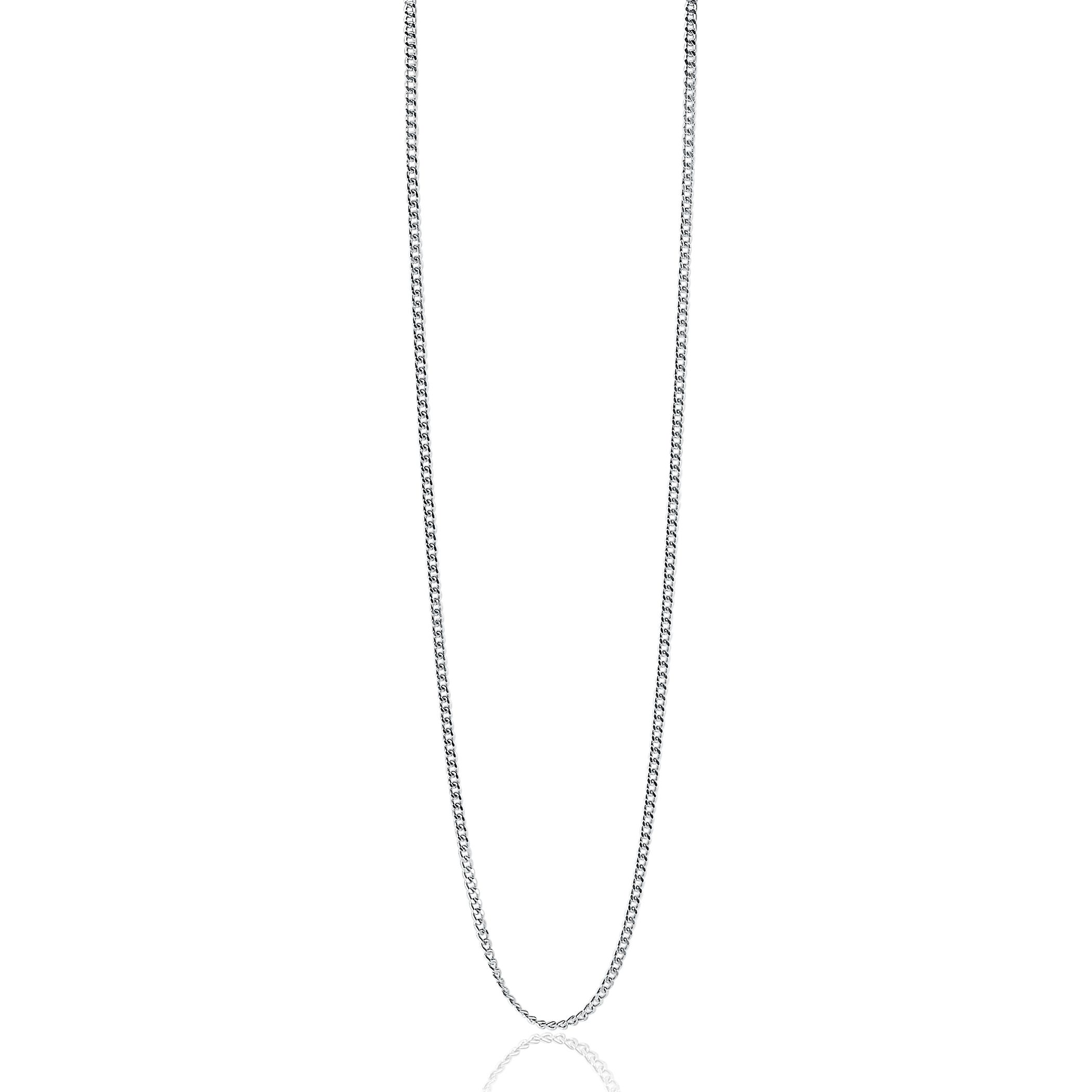 42cm ZINZI Sterling Silver Curb Chain Necklace ZILC-G42