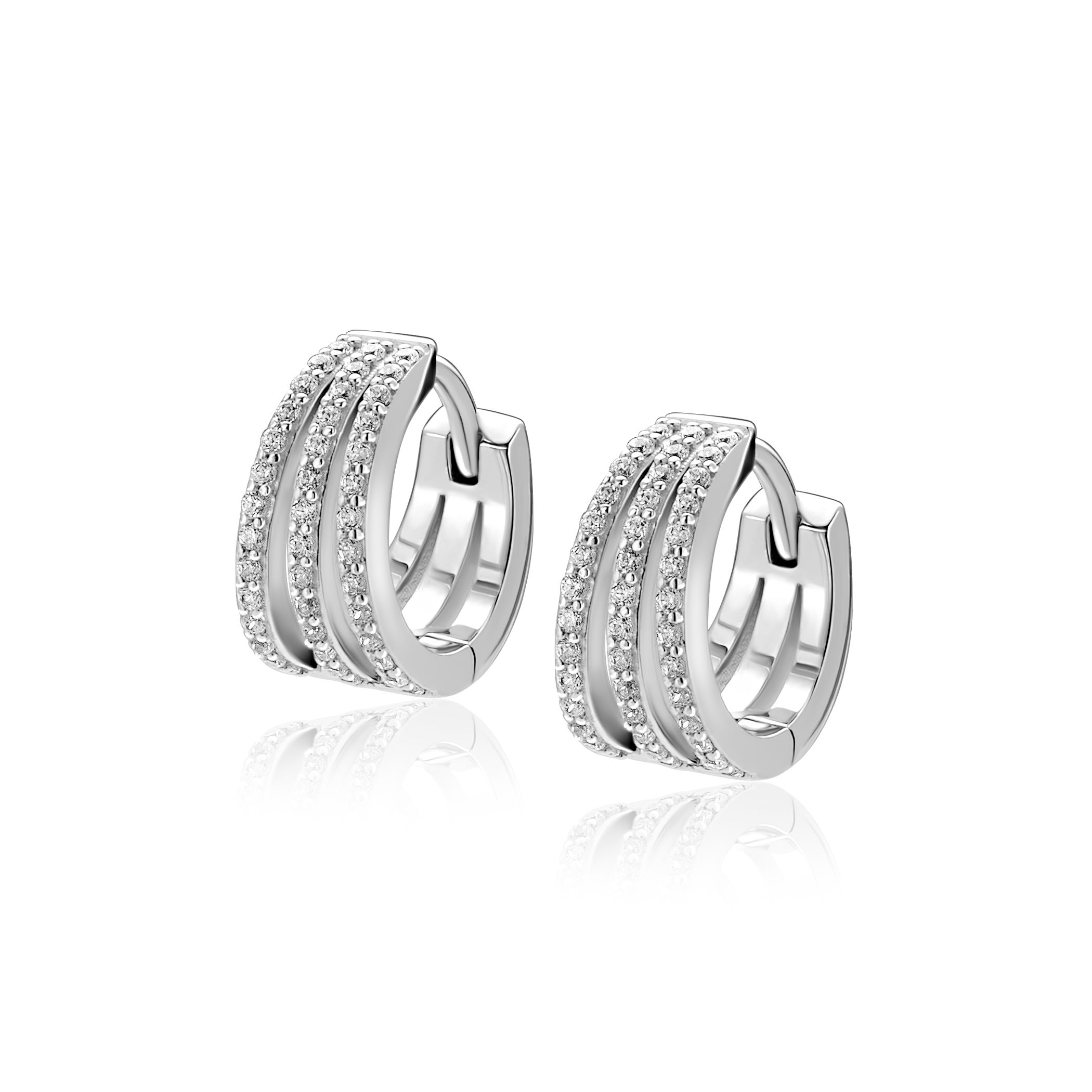 ZINZI zlv. klapcreolen multilook 3 banen zirc.13mm