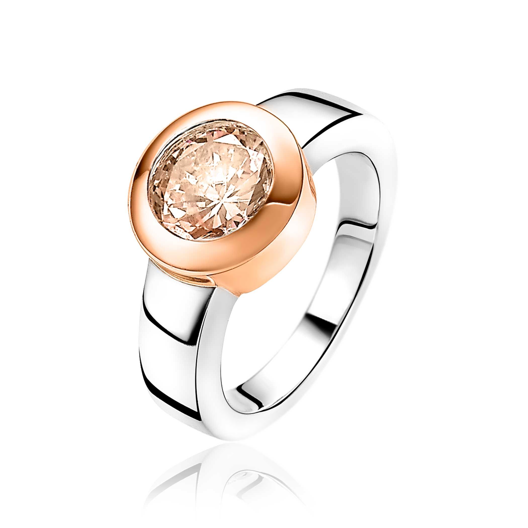 ZINZI Rose Gold Plated Sterling Silver Exchangeable Ring ZIR3