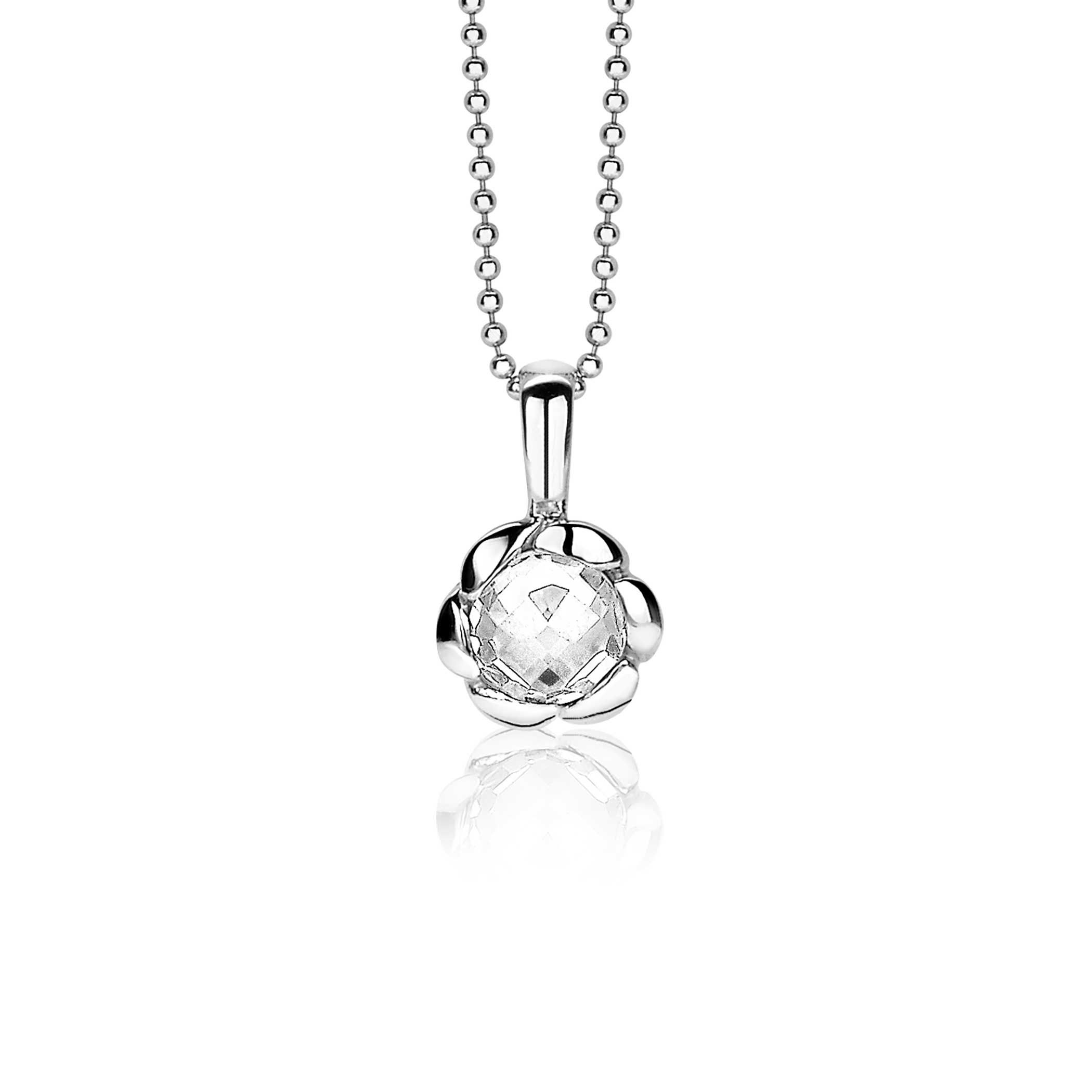 ZINZI Sterling Silver Pendant Flower White ZIH1601